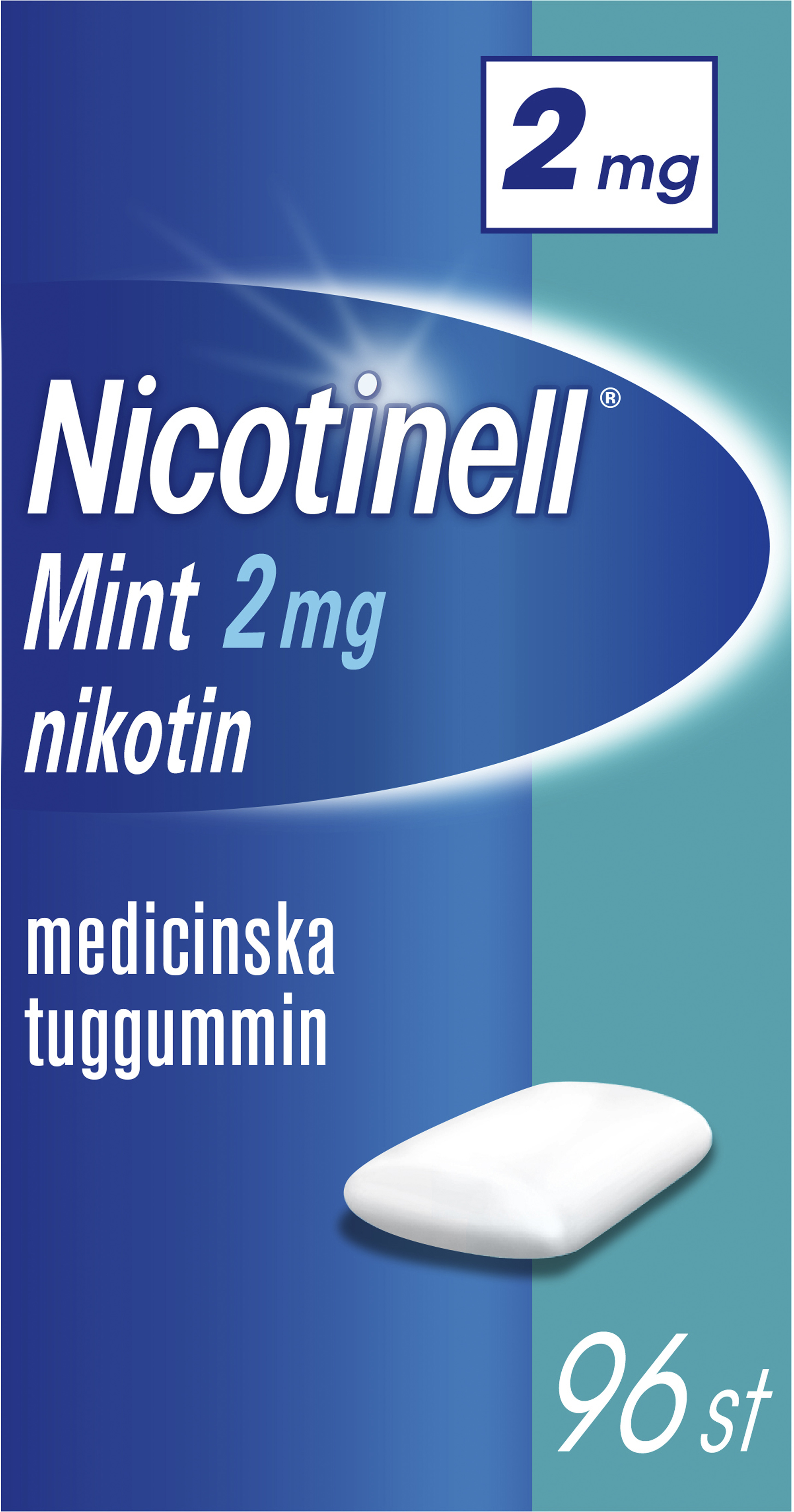 Nicotinell Mint 2 mg Nikotin Medicinska Tuggummin 96 st