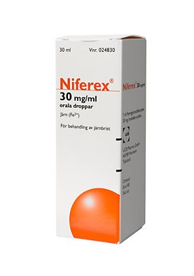 Niferex orala droppar 30 mg/ml, 30 ml