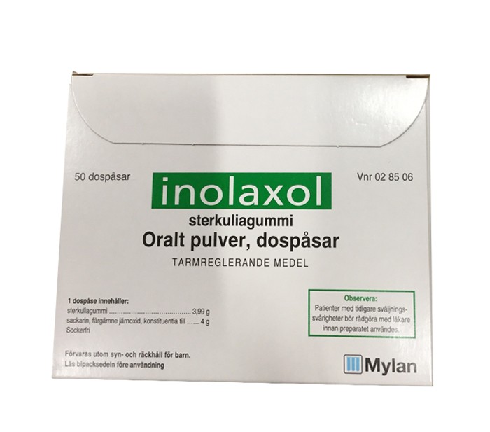Inolaxol, oralt pulver i dospåse, 50 st