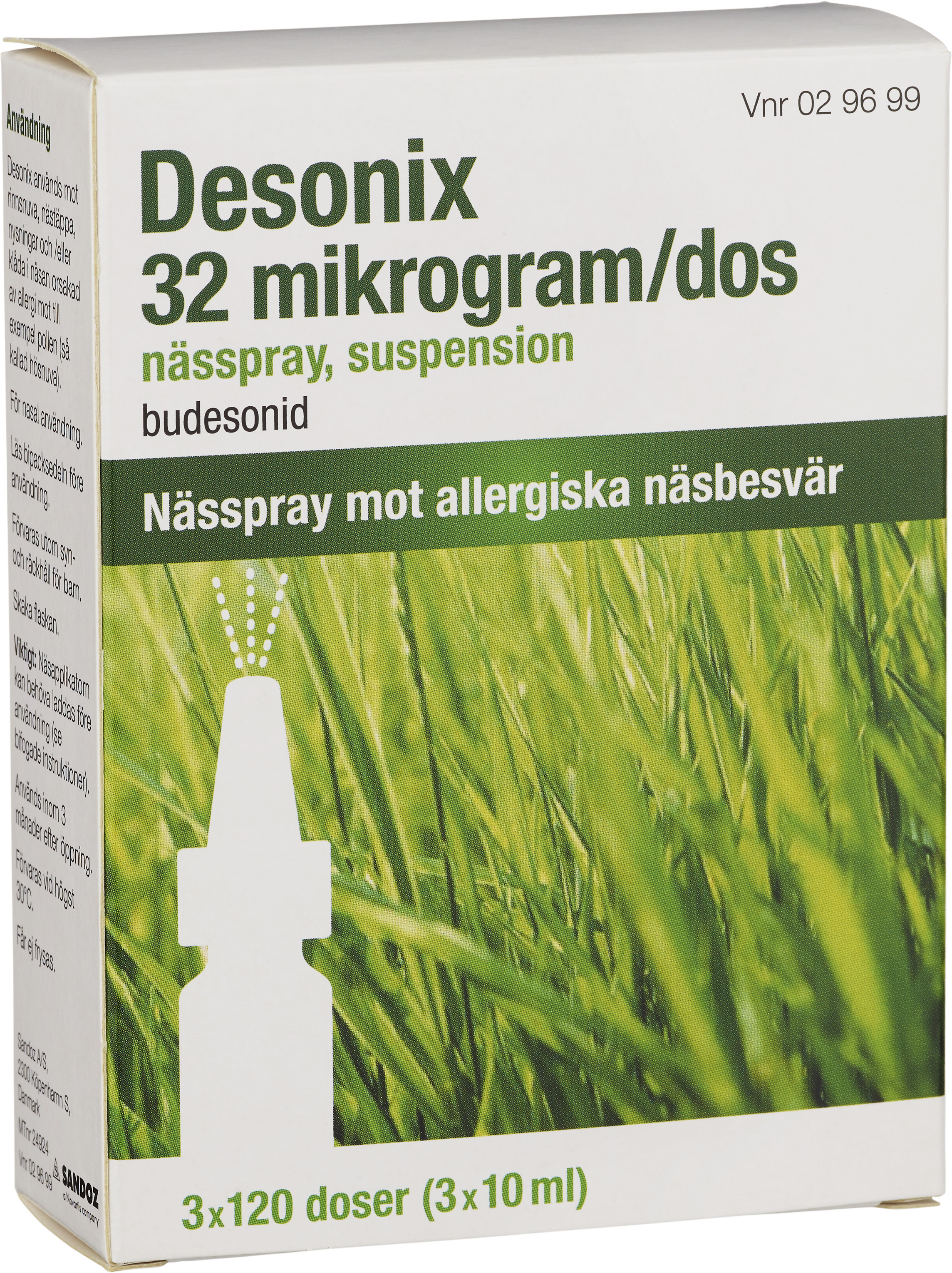 Desonix nässpray 32 µg/dos, 3 x 120 doser