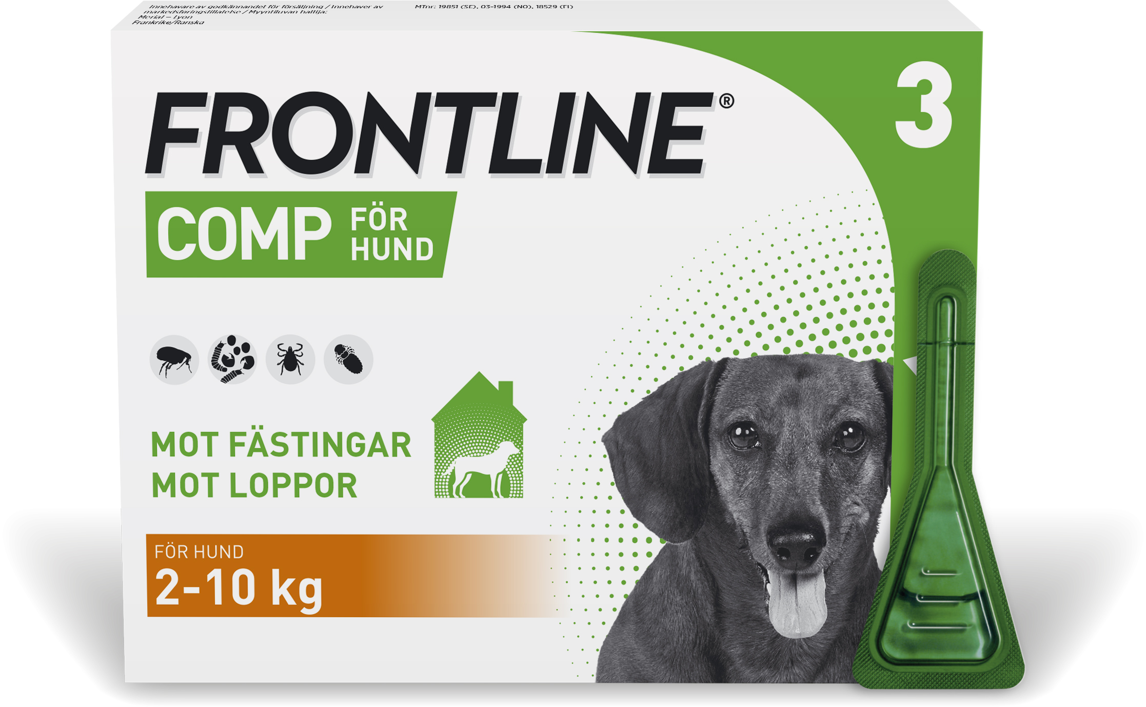 Frontline Comp Spot-on Lösning 67mg/60,3mg 3 x 0,67 ml