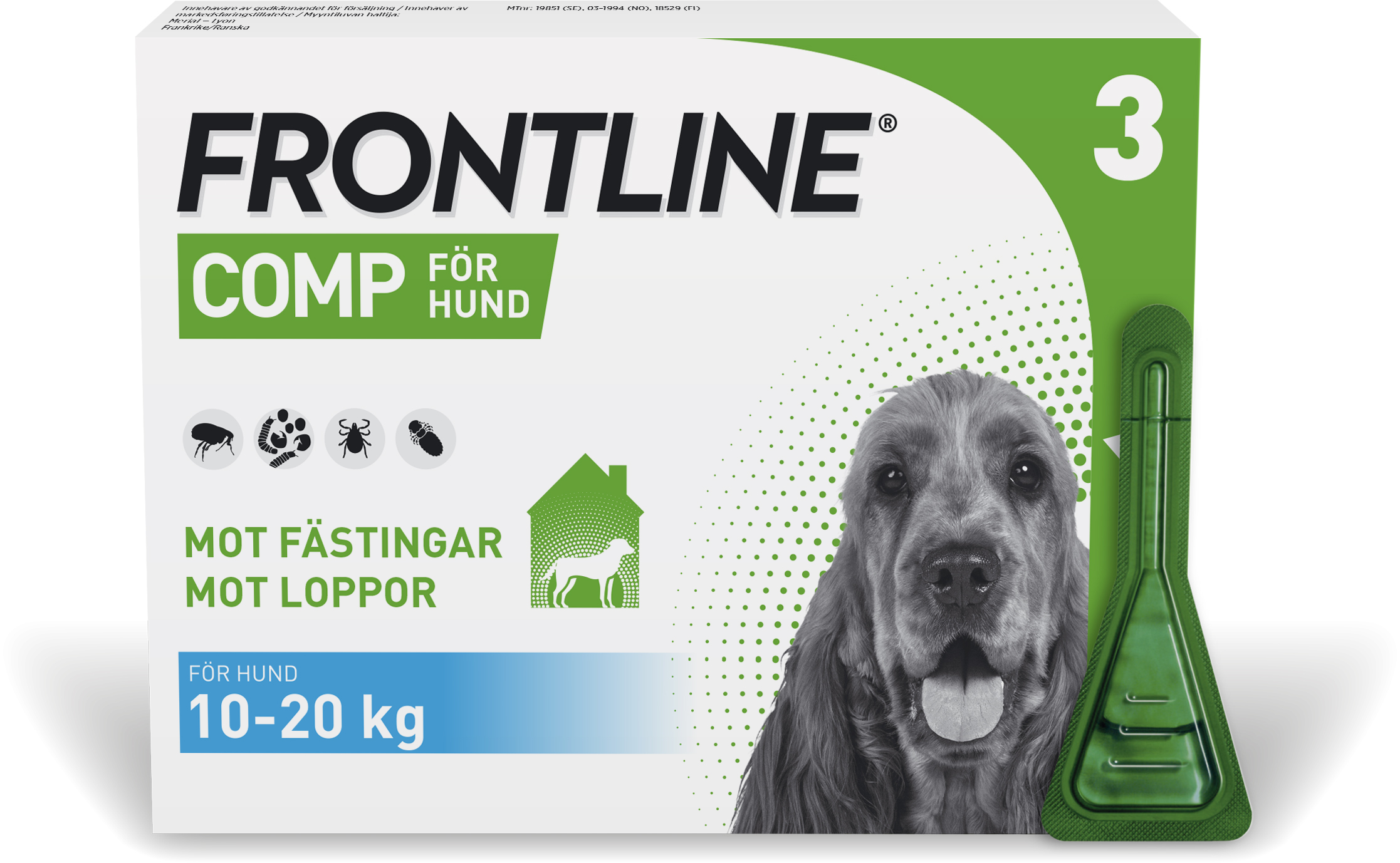 Frontline Comp Spot-on Lösning 134 mg/120,6 mg 3 x 1,34 ml