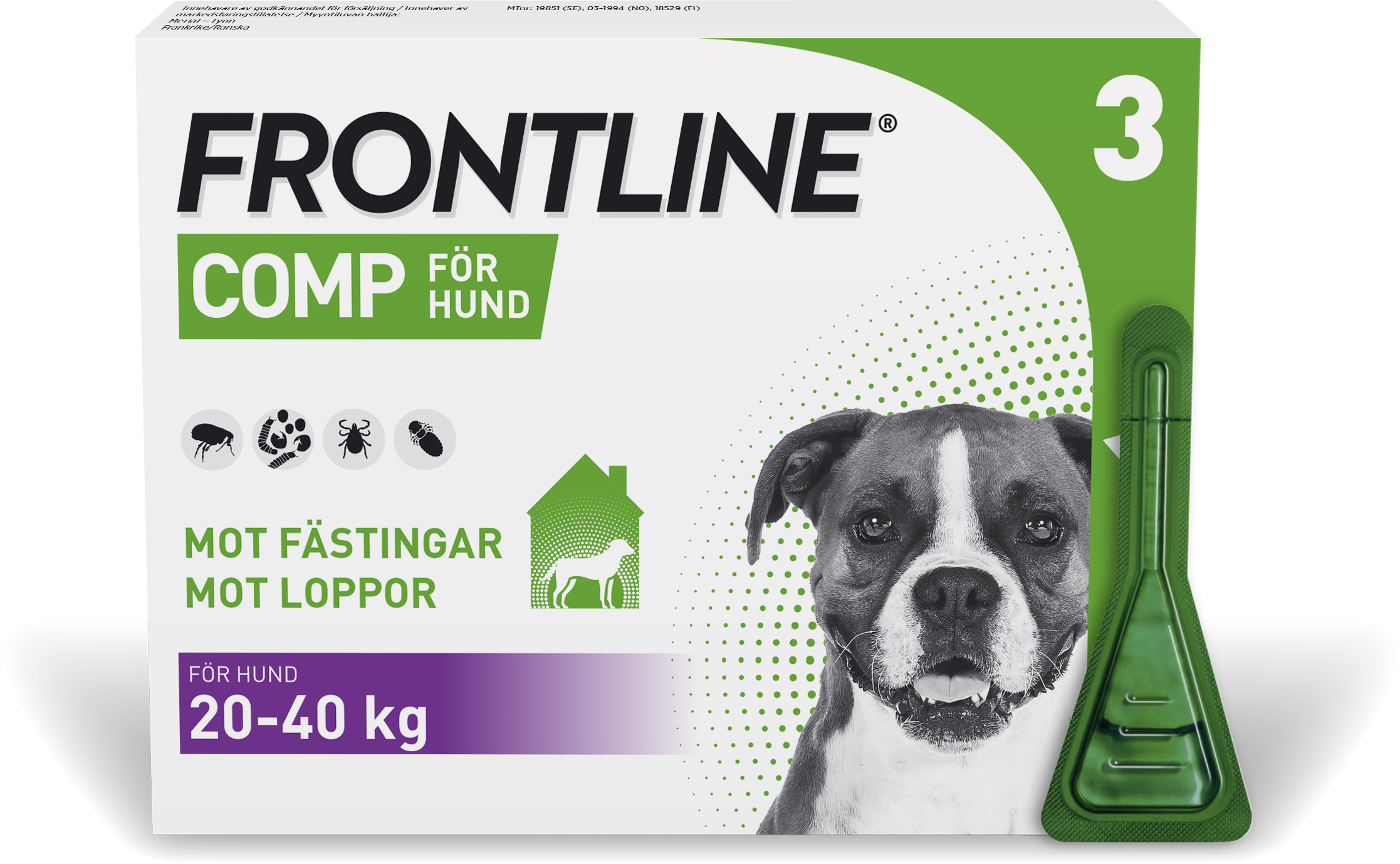 Frontline Comp Spot-on Lösning 268mg/241,2mg 3 x 2,68 ml