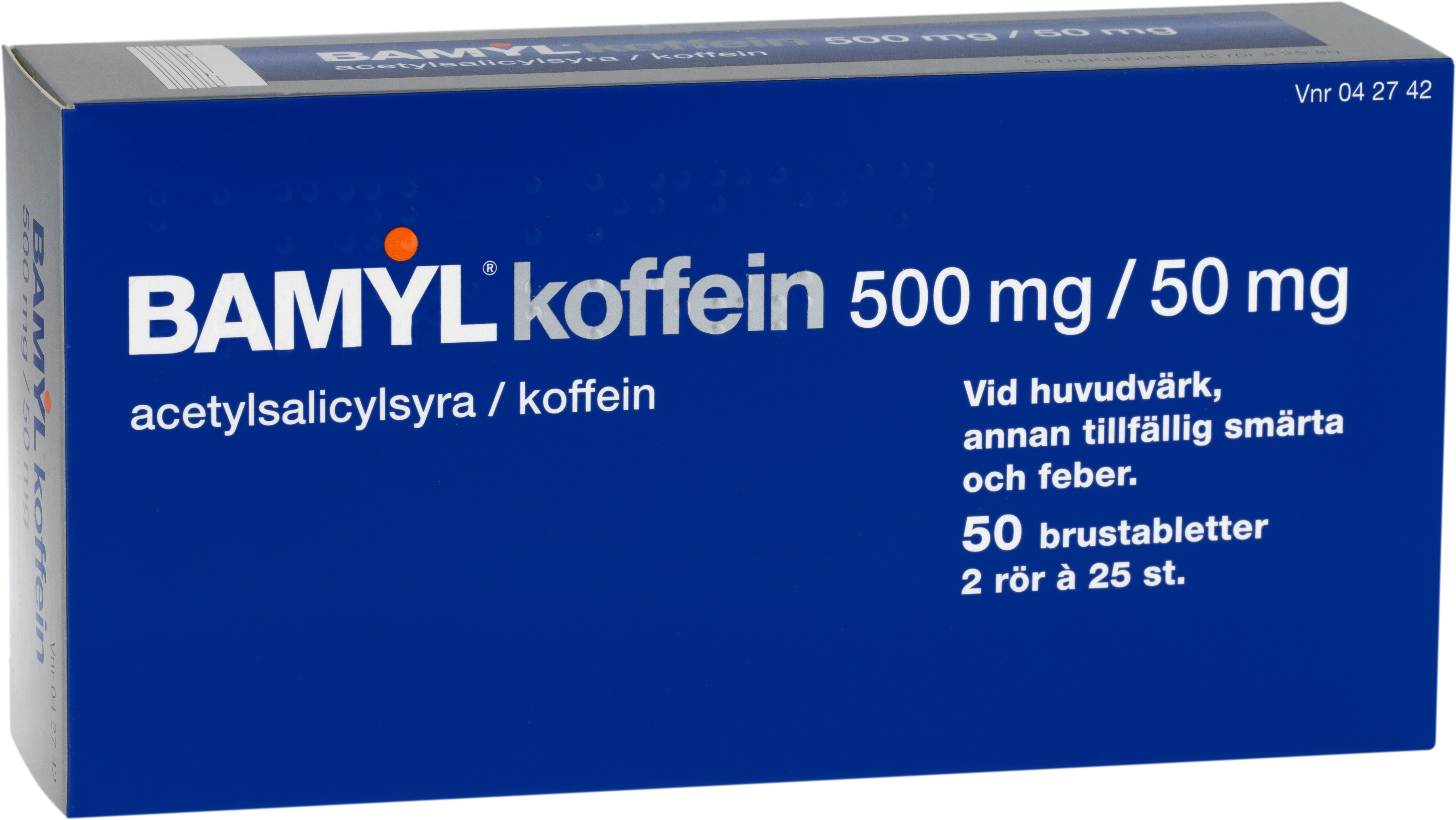 Bamyl Koffein brustablett 500 mg/50 mg, 2x25st