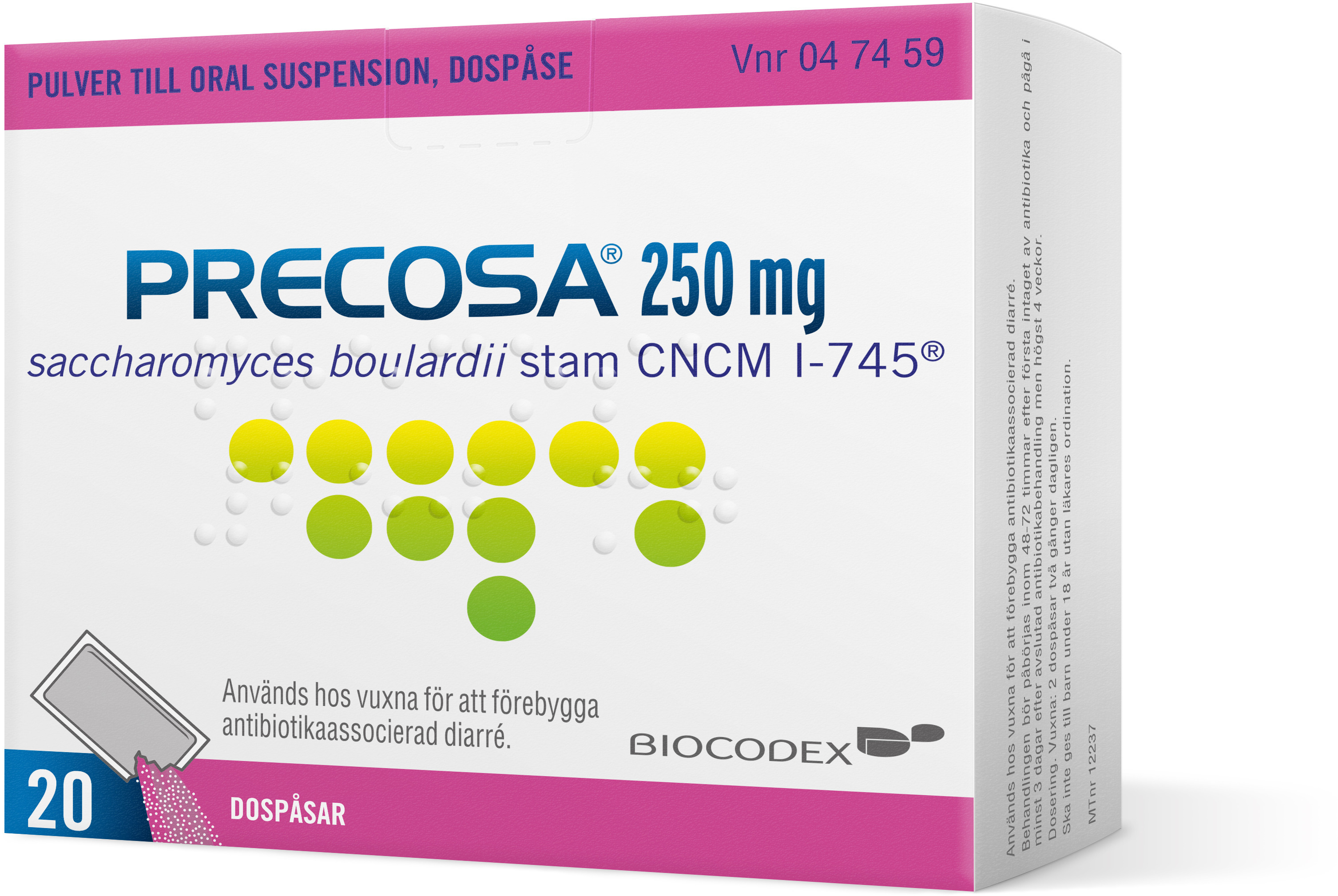 Precosa 250 mg Pulver Till Oral Suspension Dospåsar 20 st