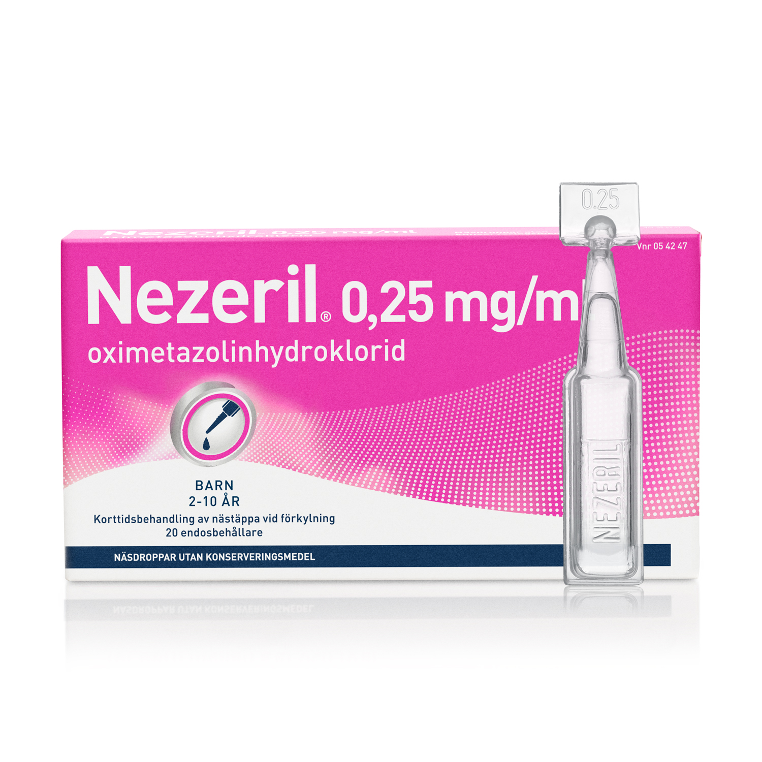 Nezeril Näsdroppar 0,25 mg/ml 20 st