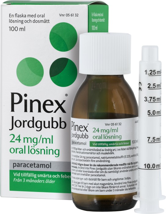 Pinex Jordgubb Oral Lösning 24 mg 100 ml