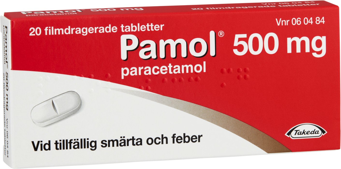 Pamol 500mg paracetamol 20 tabletter