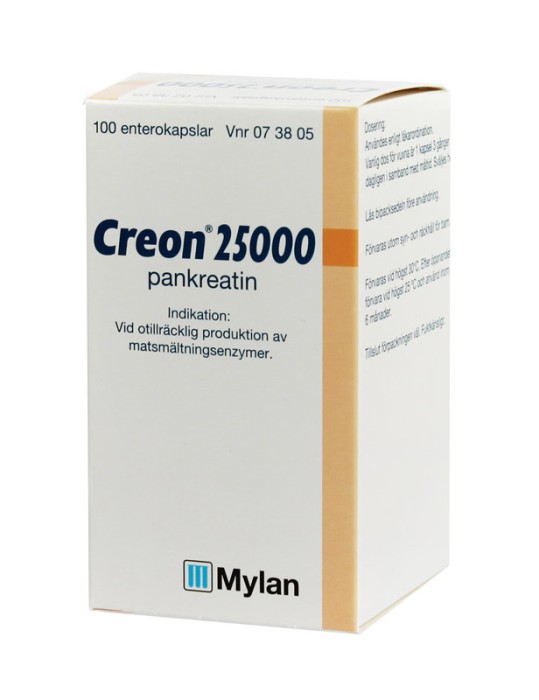 Creon 25000, enterokapsel, 100 st