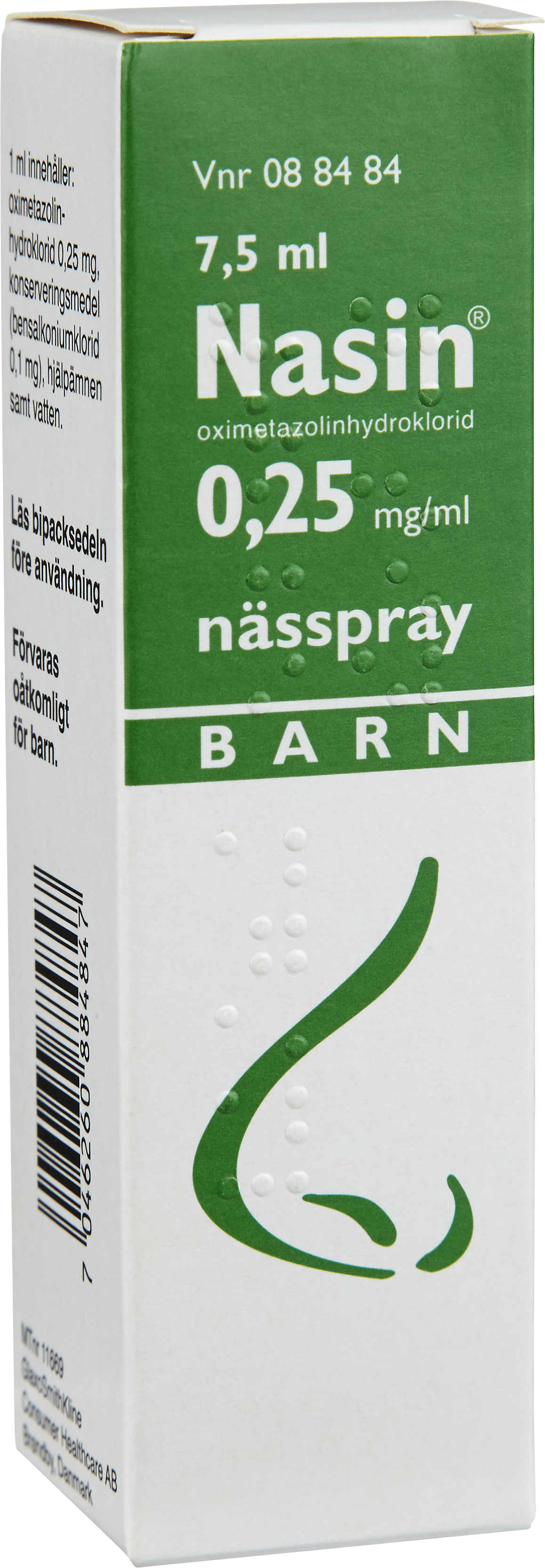 Nasin Nässpray 0,25 mg/ml 7,5 ml