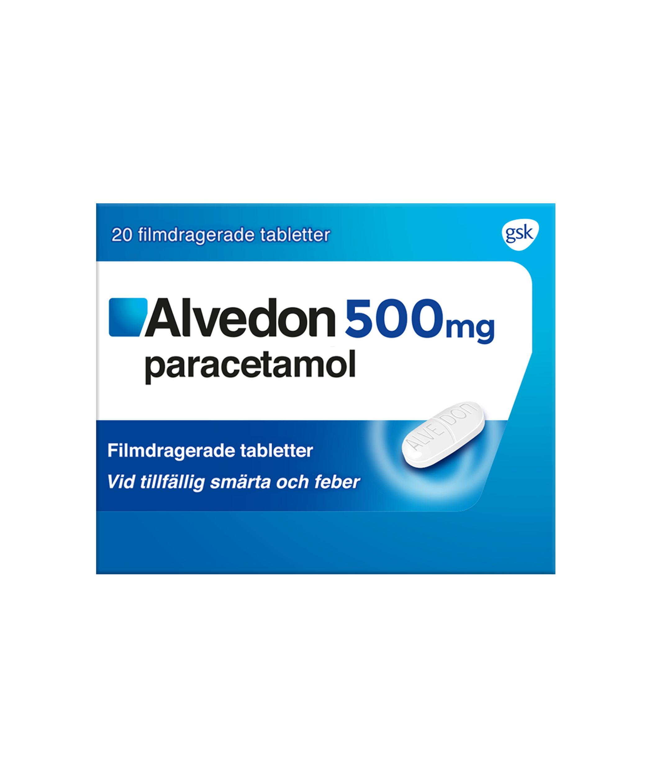 Alvedon Tabletter 500 mg Paracetamol 20 st