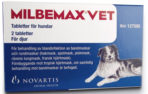 Milbemax Vet. för hundar, tabletter, 2 st