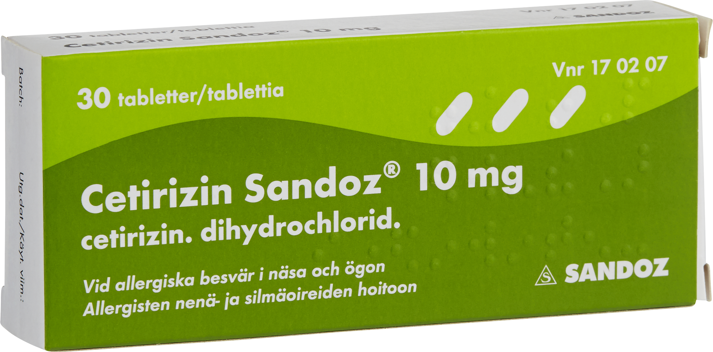 Köp Cetirizin Sandoz 10mg 30 st | Apohem