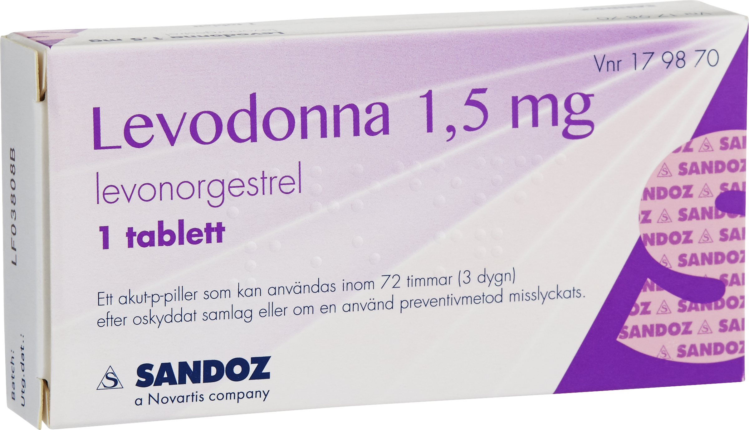 Levodonna Sandoz tablett 1,5 mg 1 st