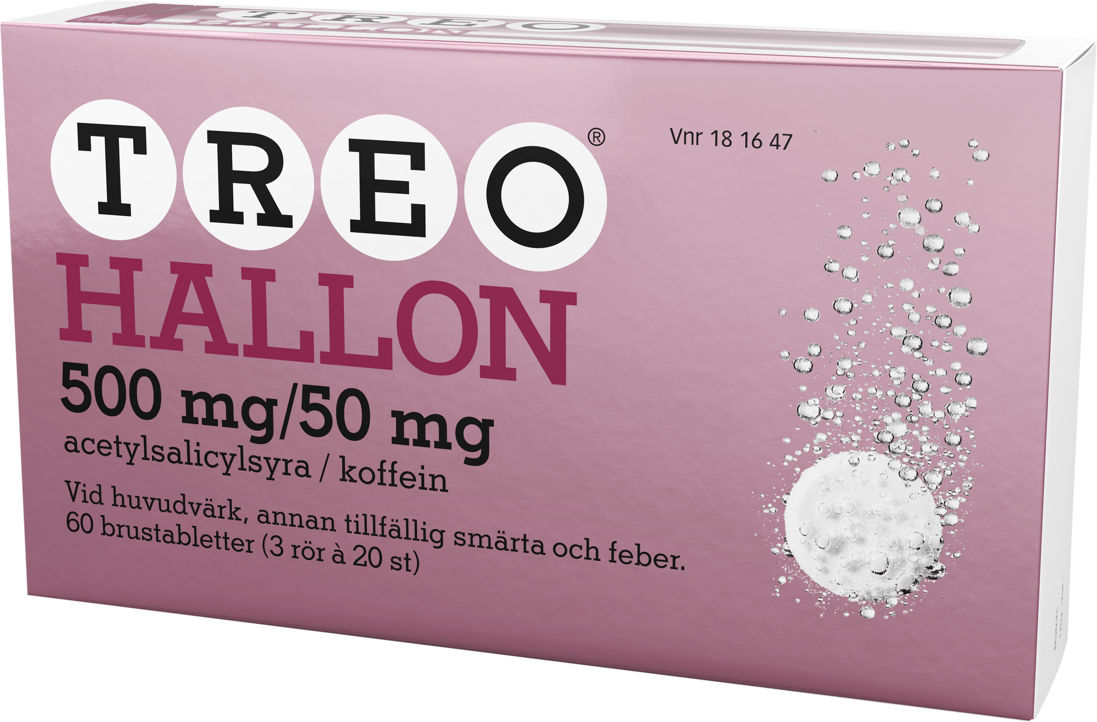 Treo Hallon, brustablett 500 mg/50 mg 3 x 20 st