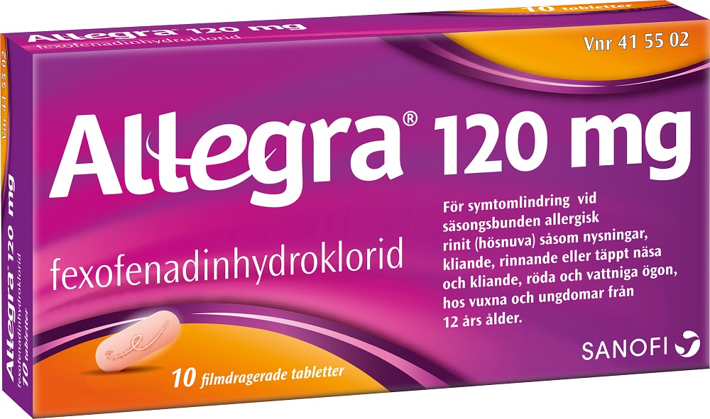 Allegra Antihistamintablett 10 st