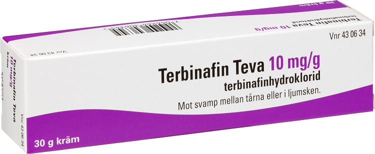 Terbinafin Teva 10 mg/g Kräm 30 g