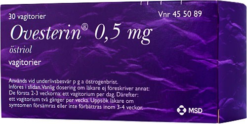 Ovesterin vagitorium 0,5 mg, 30 st