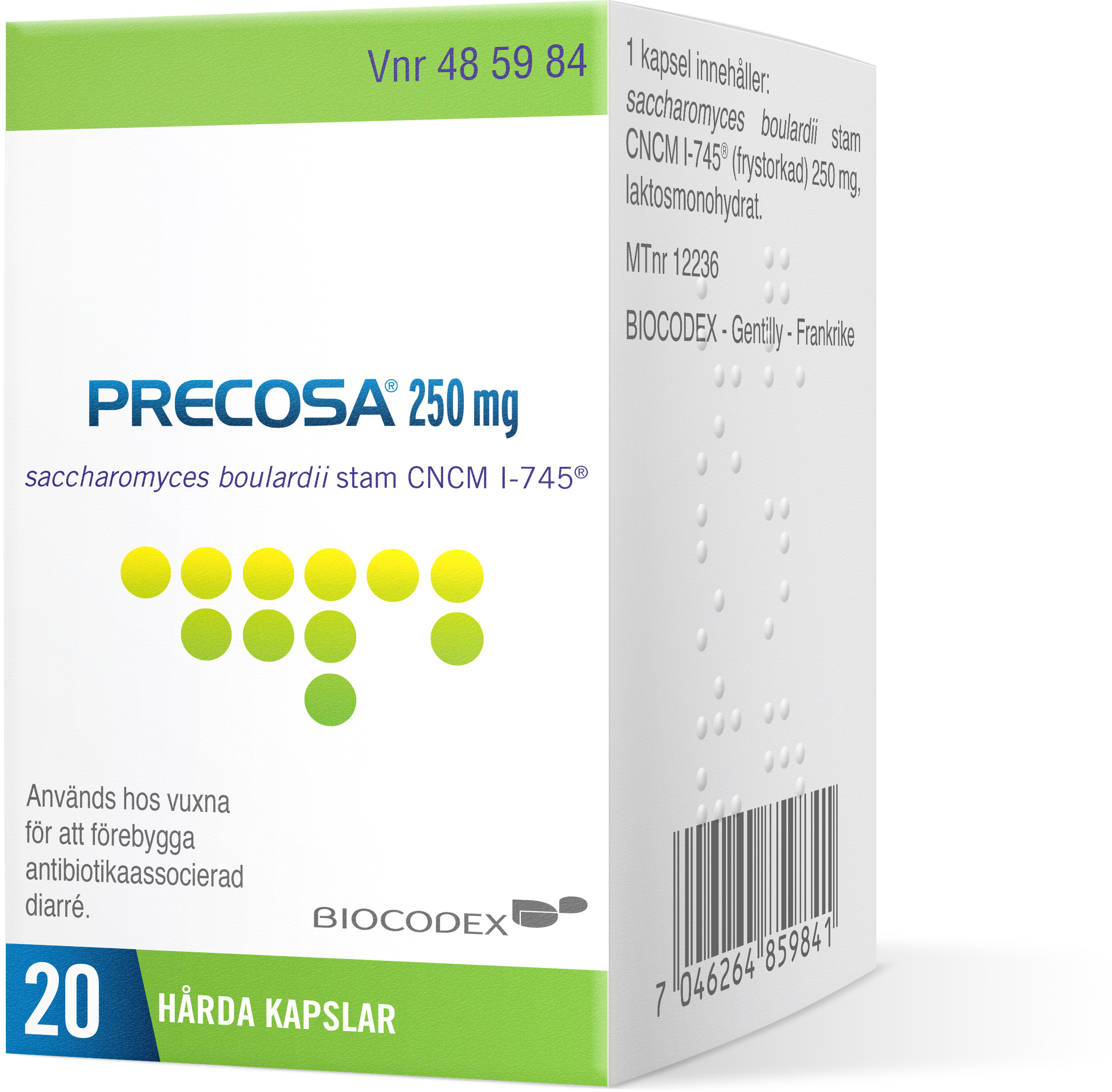 Precosa 250 mg Hårda Kapslar 20 st