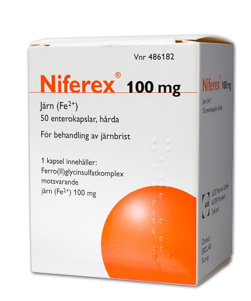 Niferex Enterokapsel 100 mg 50 st