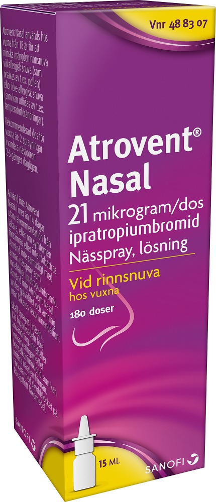 Atrovent Nasal nässpray 21 mikro.g/dos, 15ml