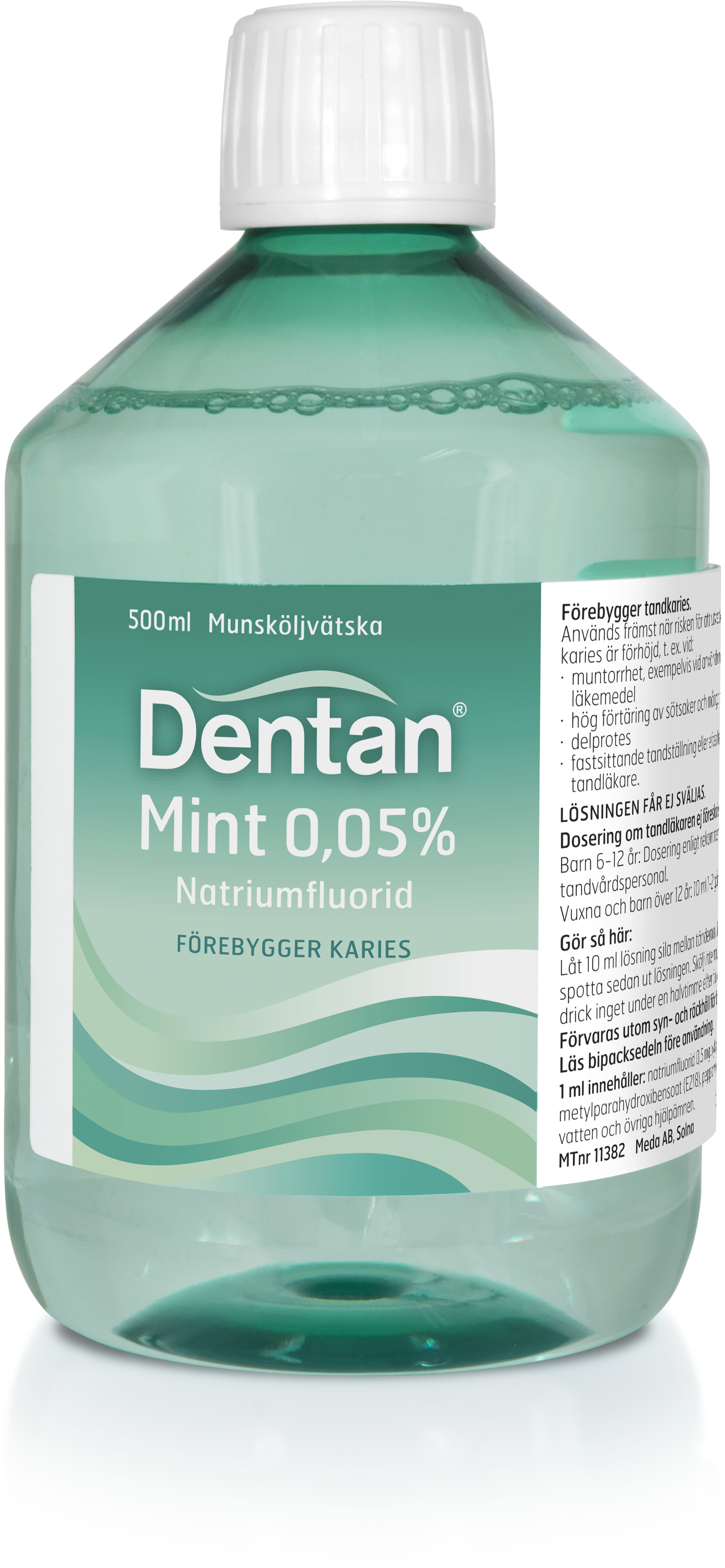 Dentan Mint Munskölj 0,05%, 500 ml