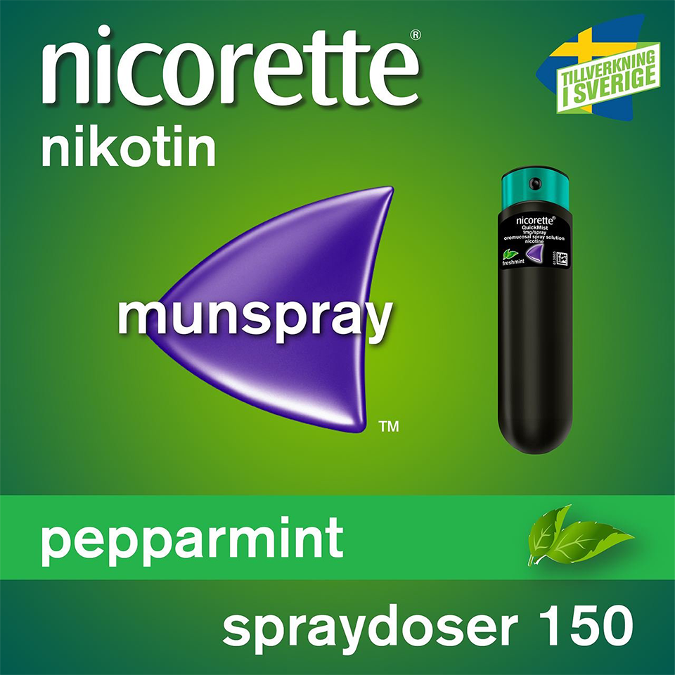 Nicorette Pepparmint Munhålespray Lösning 1 mg/spray 150 doser