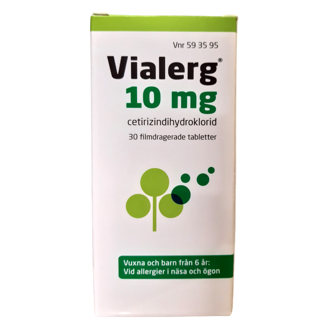 Vialerg 10 mg Cetrizin 30 tabletter
