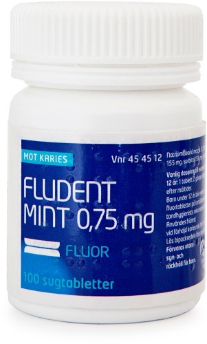 Fludent Mint 0,75mg 100 sugtabletter