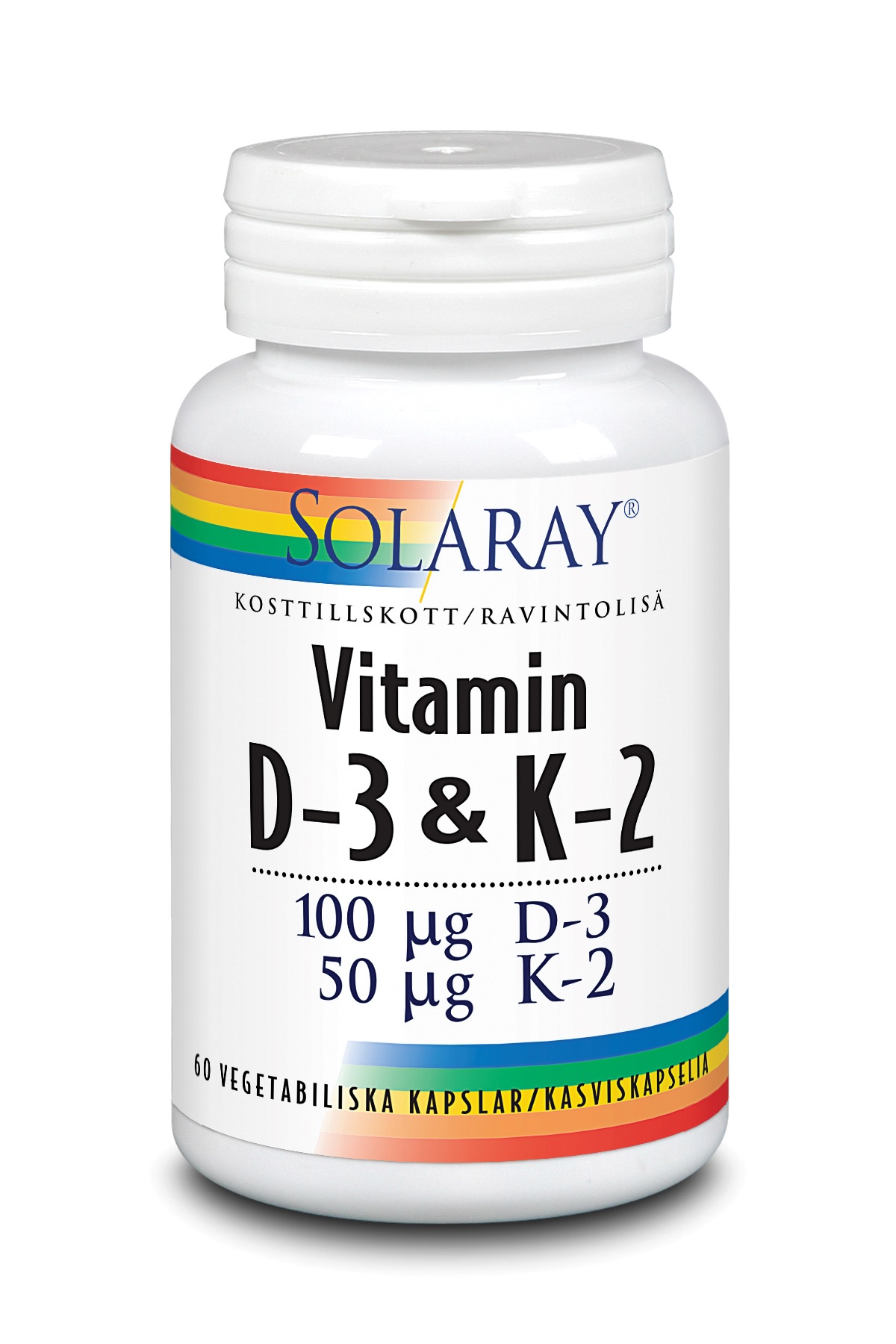 Solaray Vitamin D3 & K2 60 kapslar