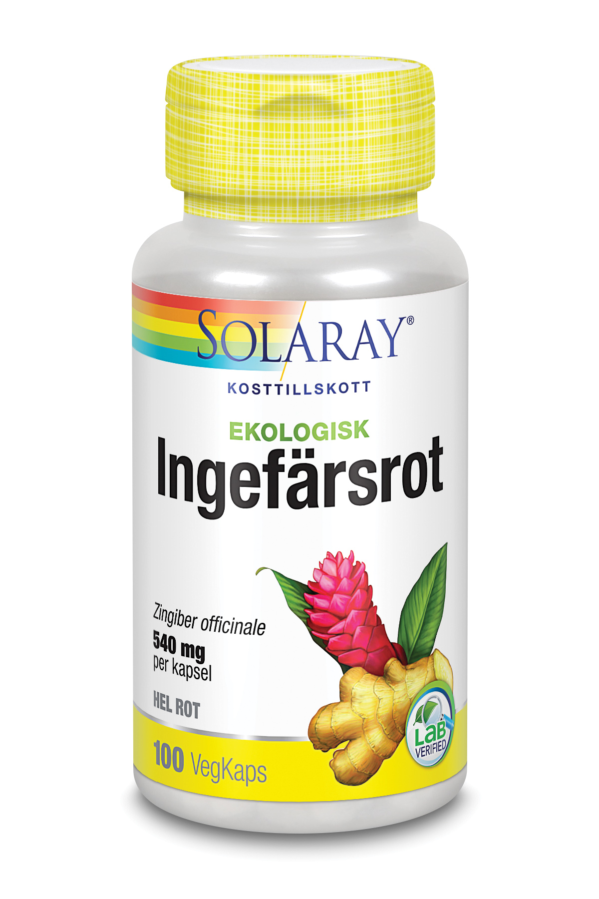Solaray Ingefärsrot 100 kapslar