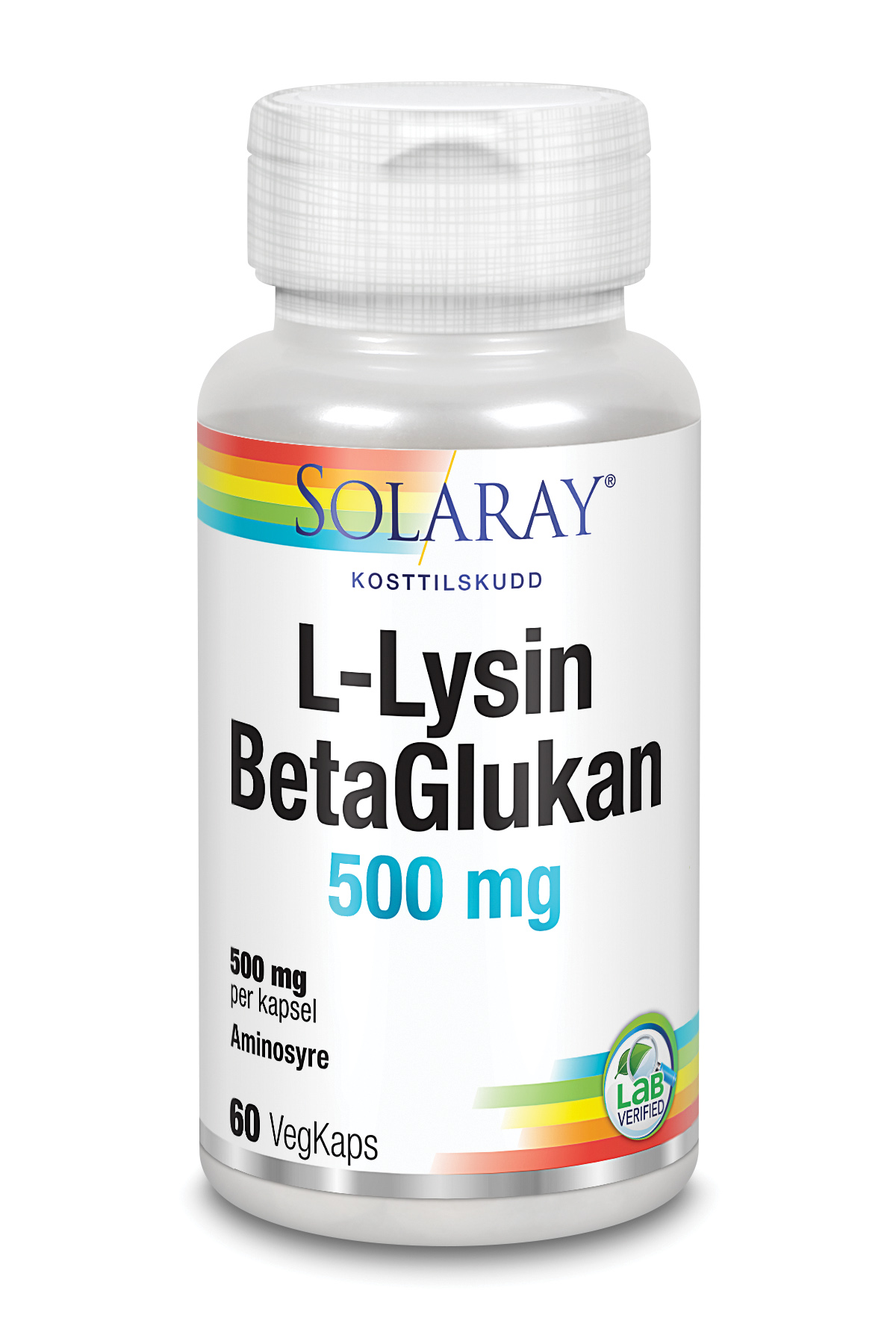 Solaray L-Lysin & BetaGlukan 60 kapslar