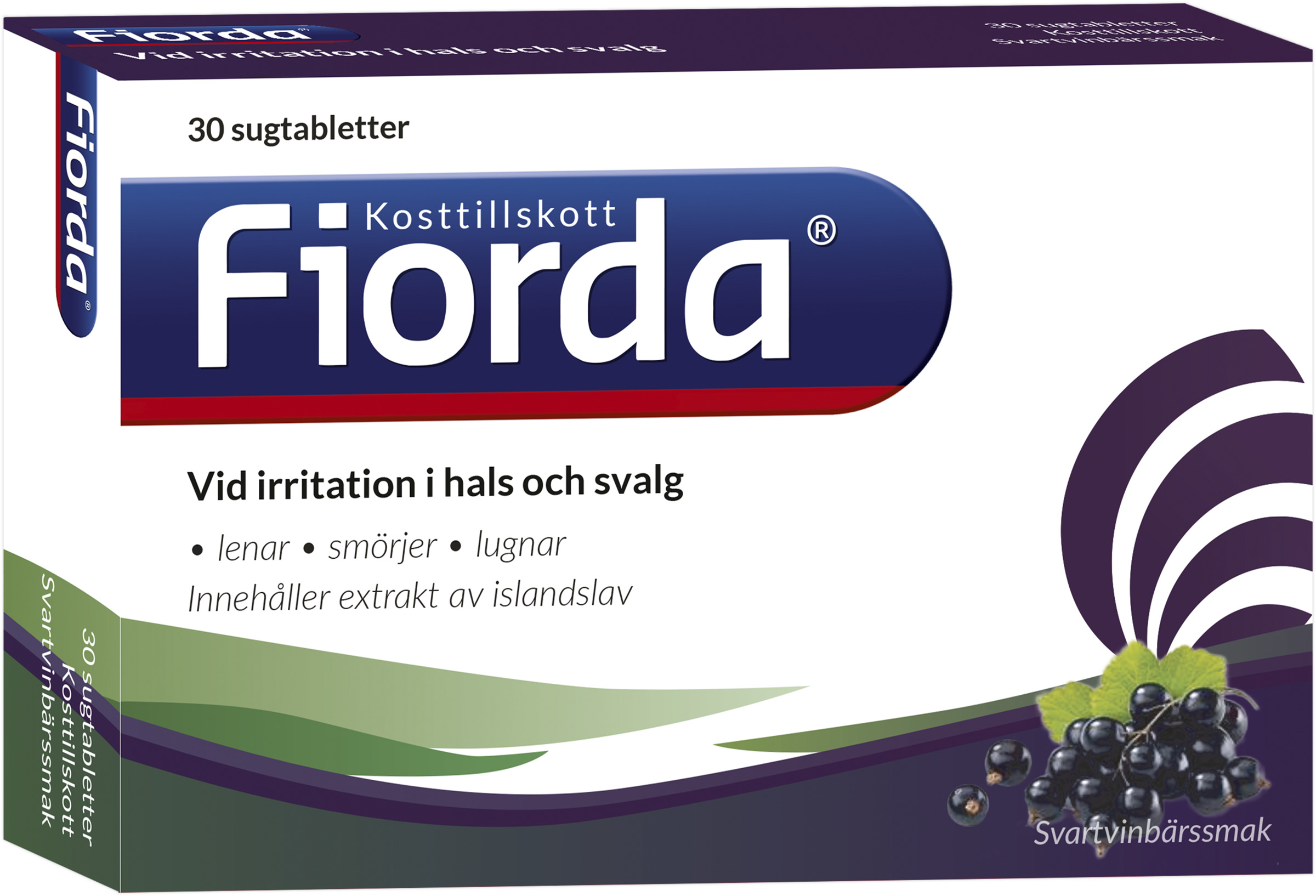 Fiorda - Vid irritation i hals och svalg 30 sugtabletter