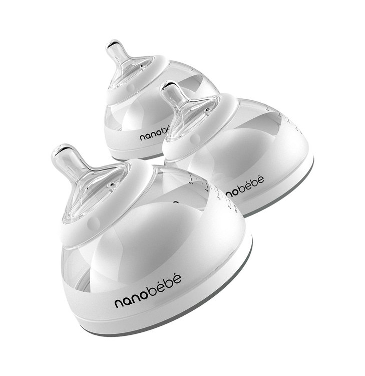 Nanobébé Breastmilk Bottle Grey 3 st