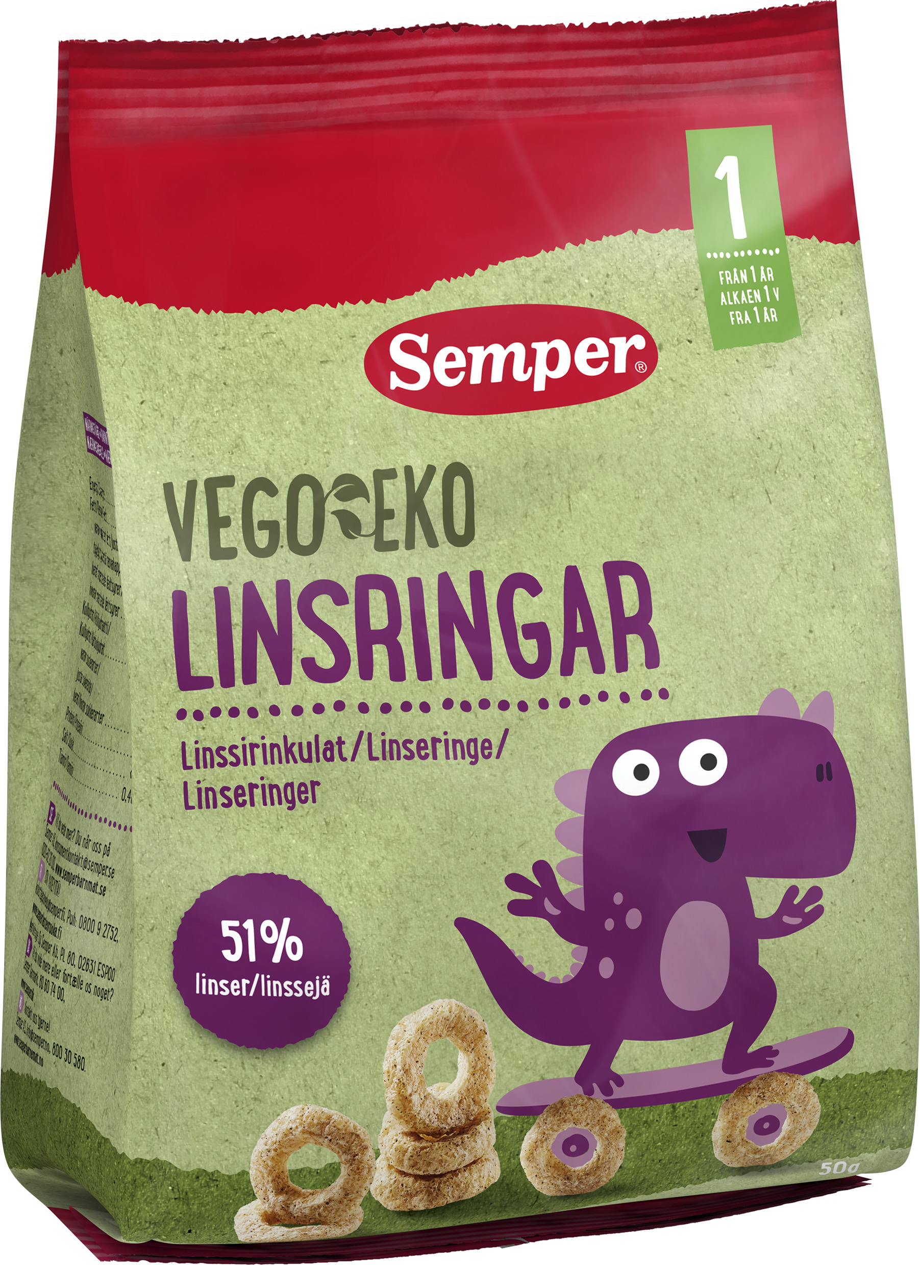Semper Linsringar 50 g