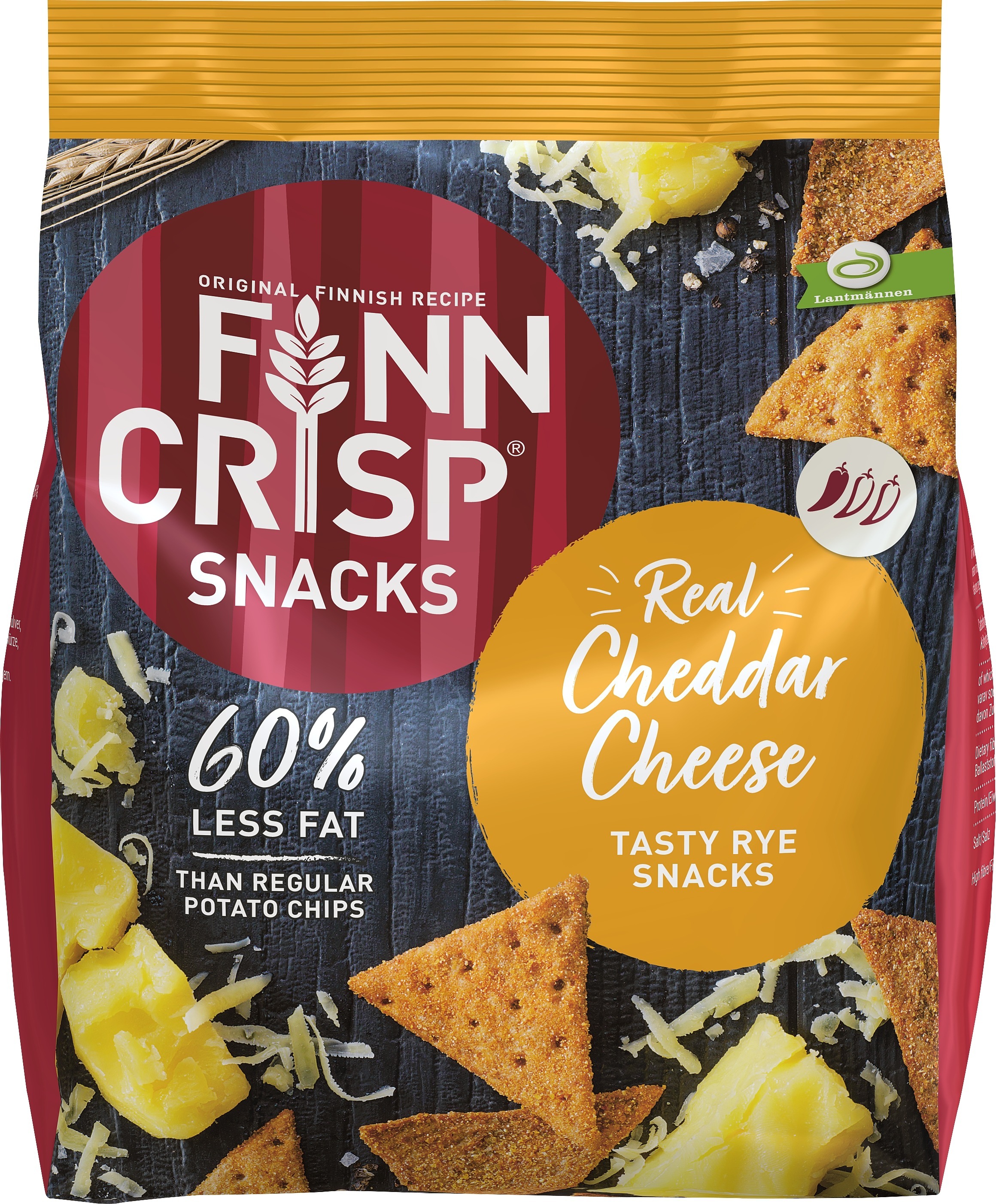FINN CRISP Rye Snacks Cheddar Cheese 150 g