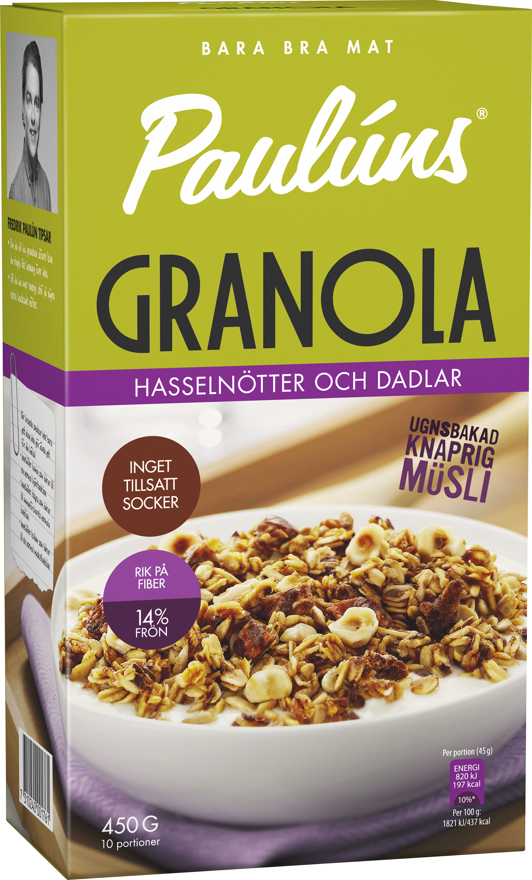 Paulúns Granola Hasselnöt 450 g