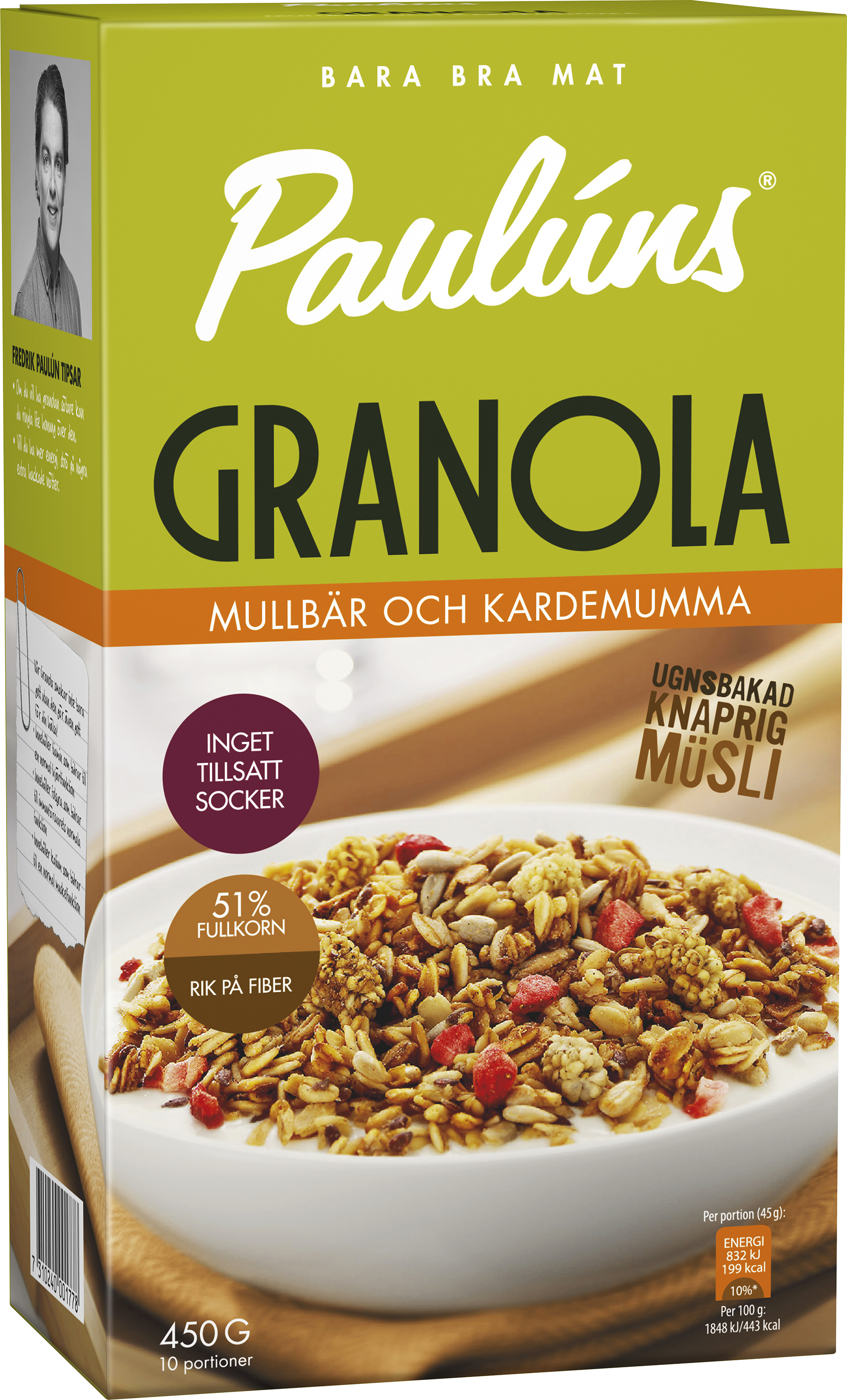 Paulúns Granola Mullbär Kardemumma 450 g