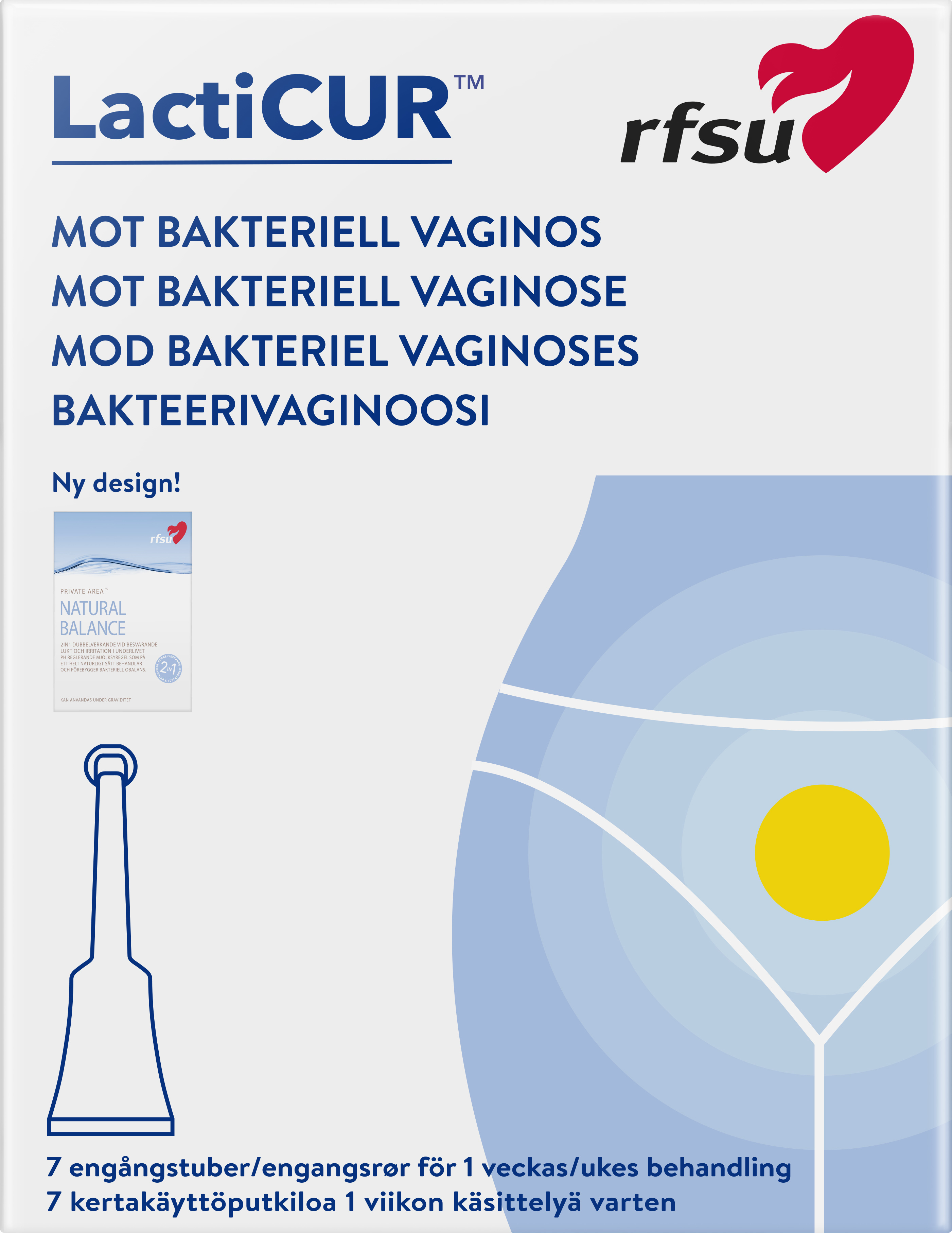 RFSU LactiCUR Mot Bakteriell Vaginos 7 engångstuber