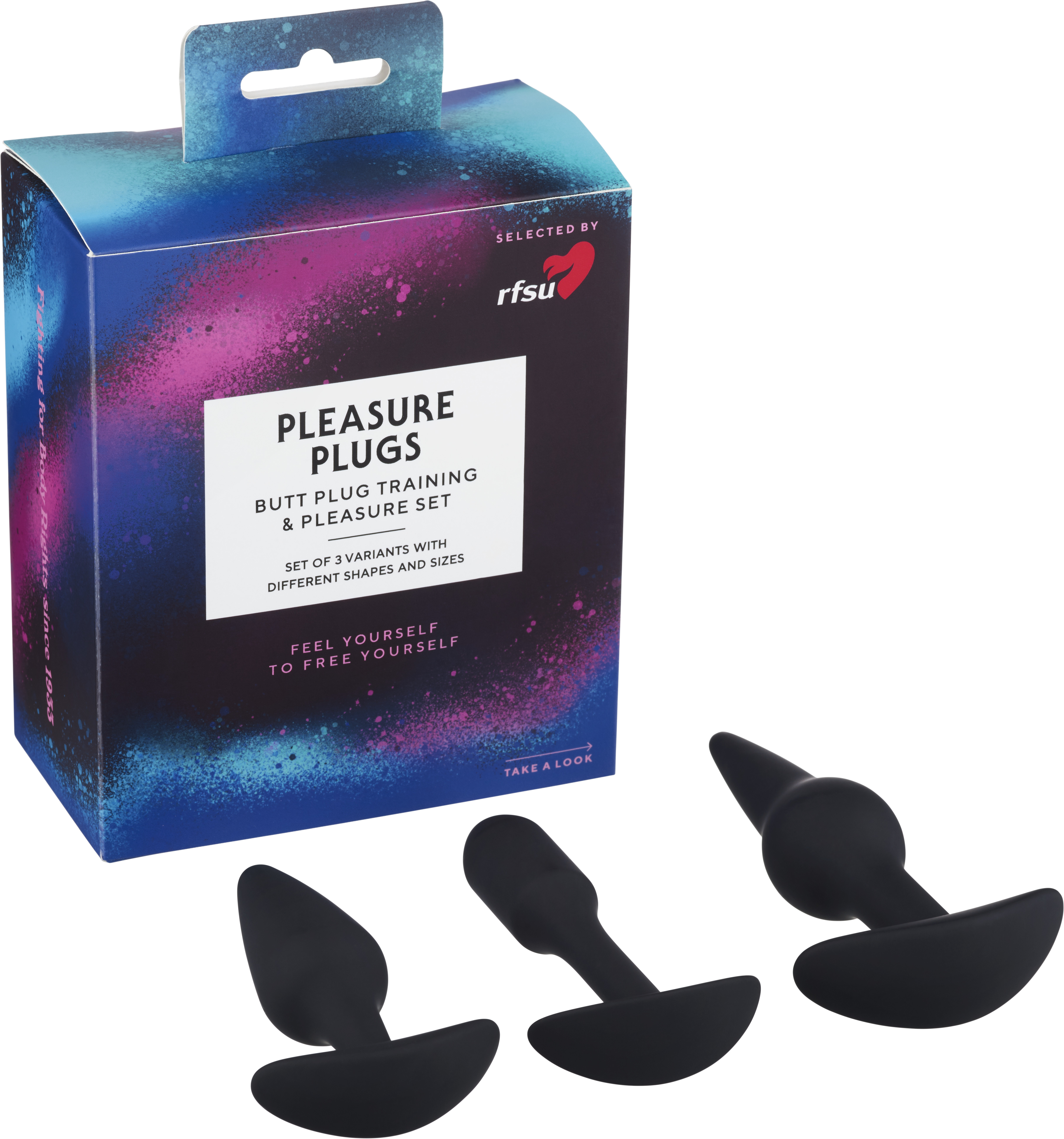 RFSU Pleasure Plugs Analpluggar Silikon 3 st