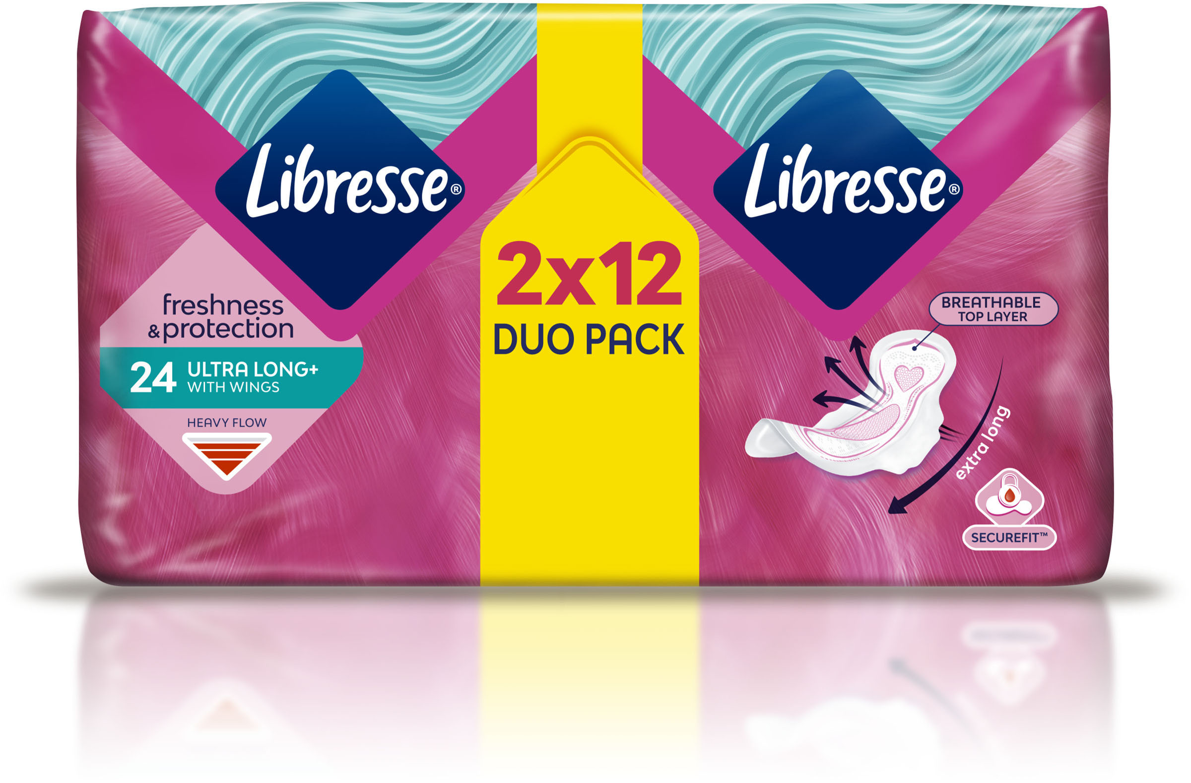Libresse Freshness & Protection Ultra Long Wing Duopack 24 st