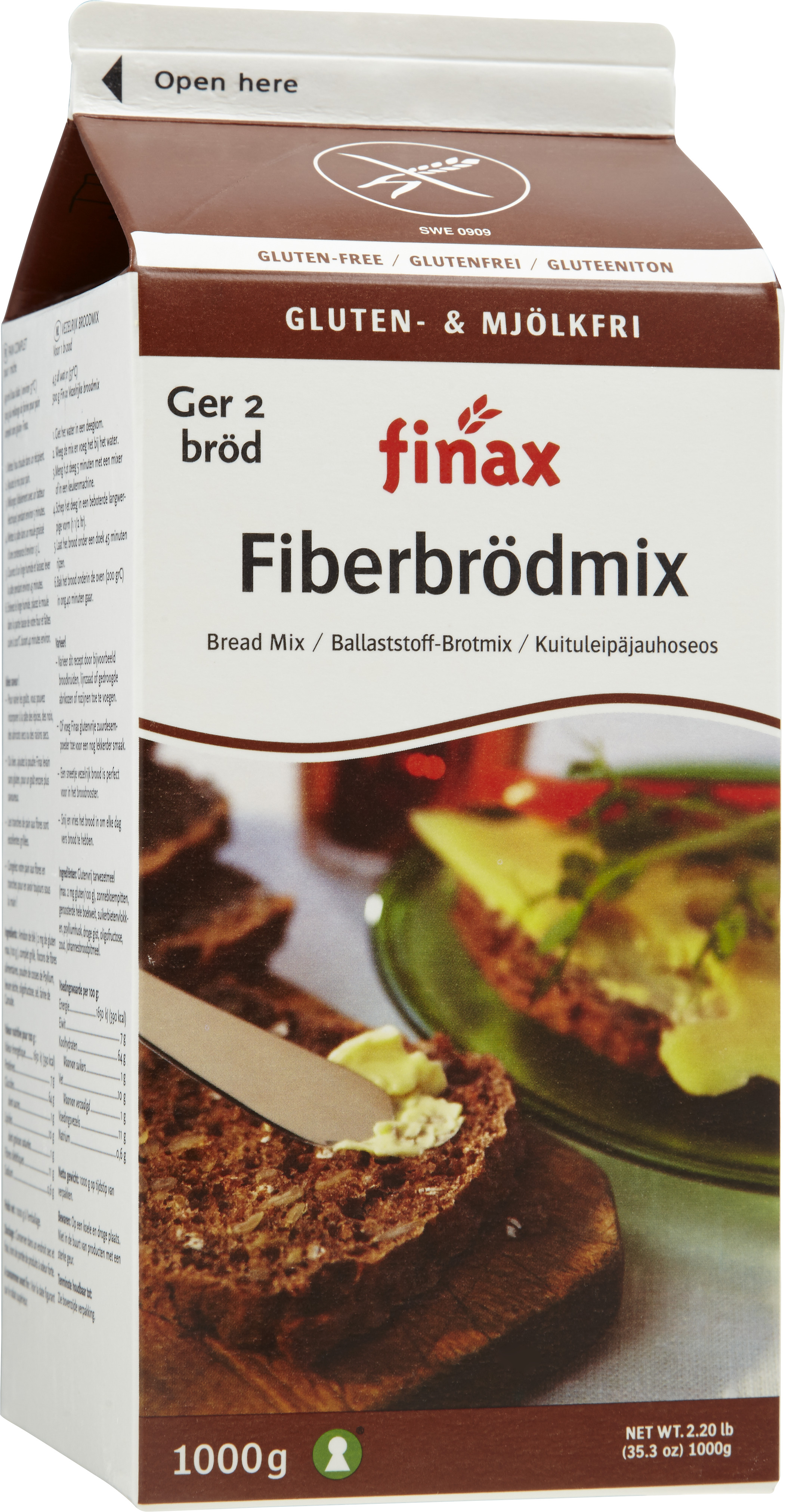 Finax Glutenfri fiberbrödmix 1 kg