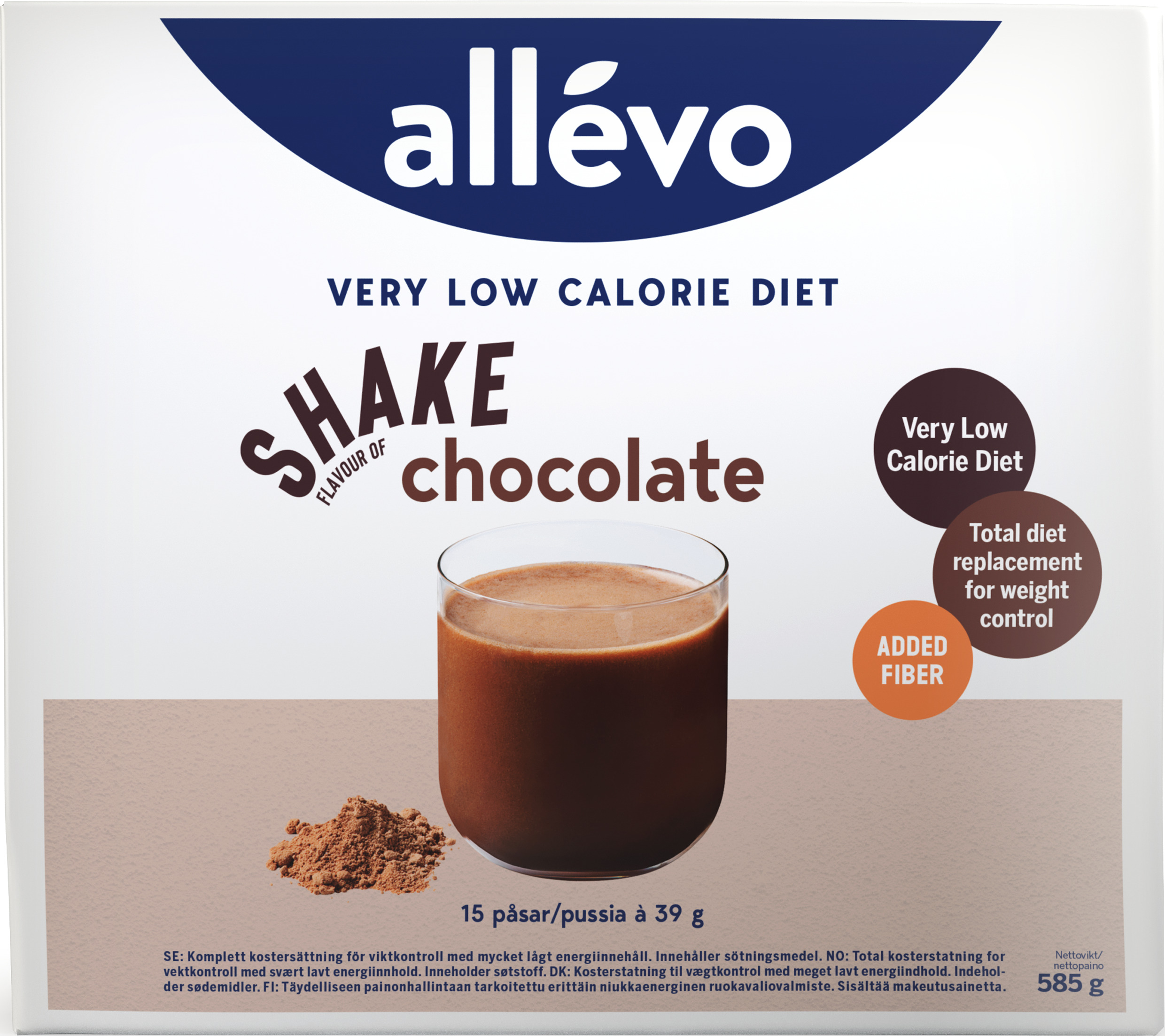 Allévo Shake Chocolate VLCD 15 st