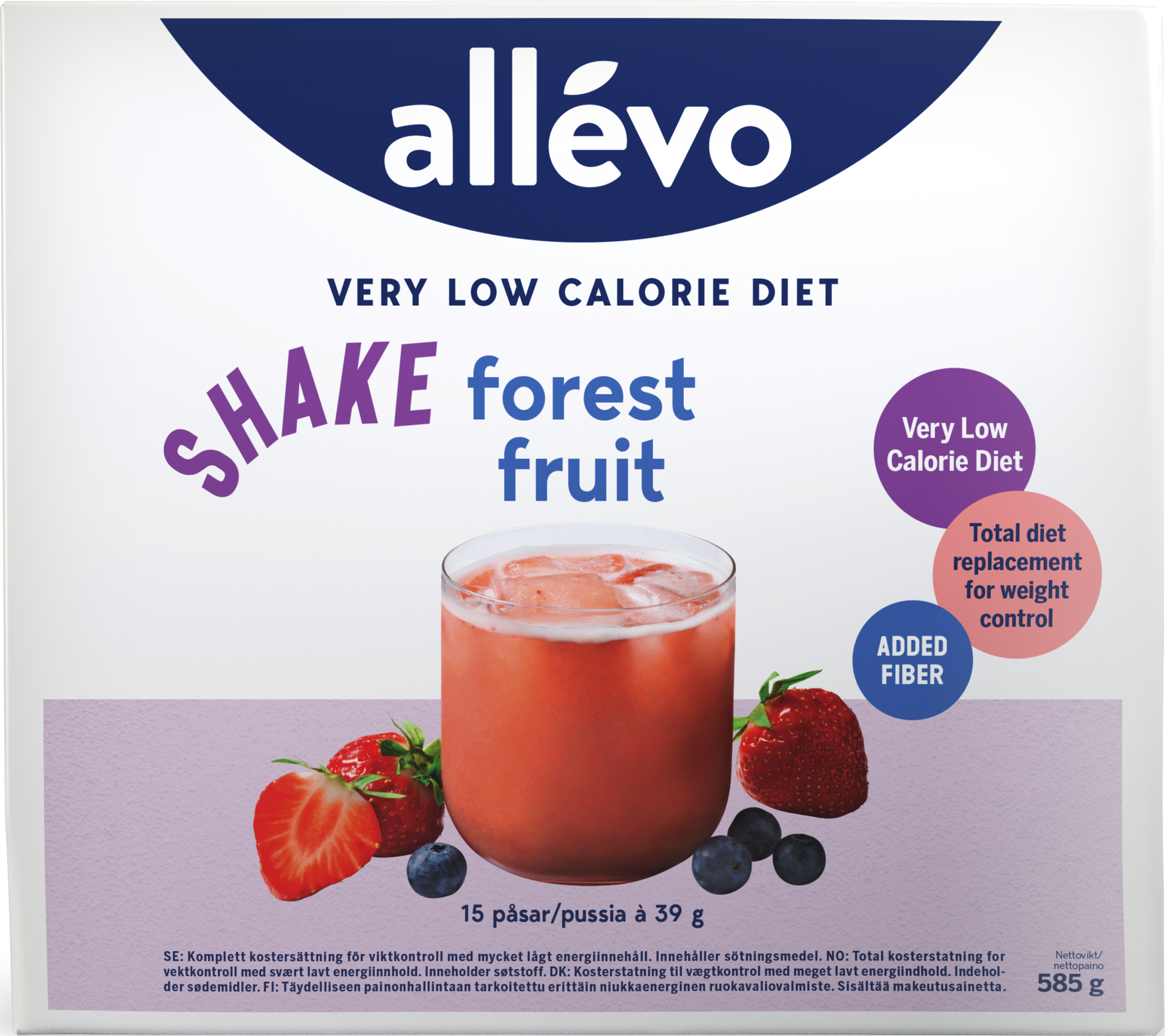 Allévo Shake Forest Fruit VLCD 15 st