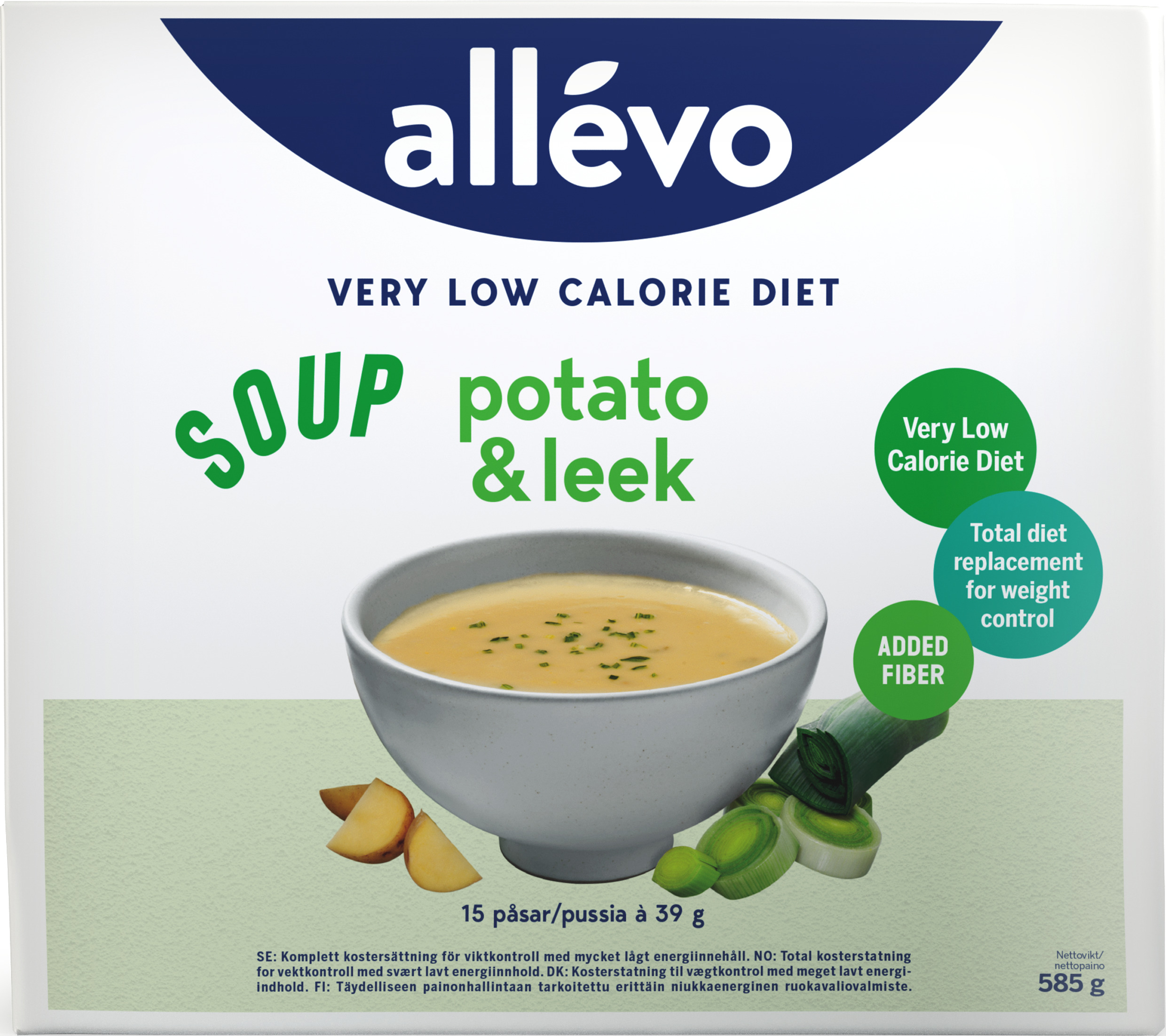 Allévo Soup Potato & Leek VLCD 15 st