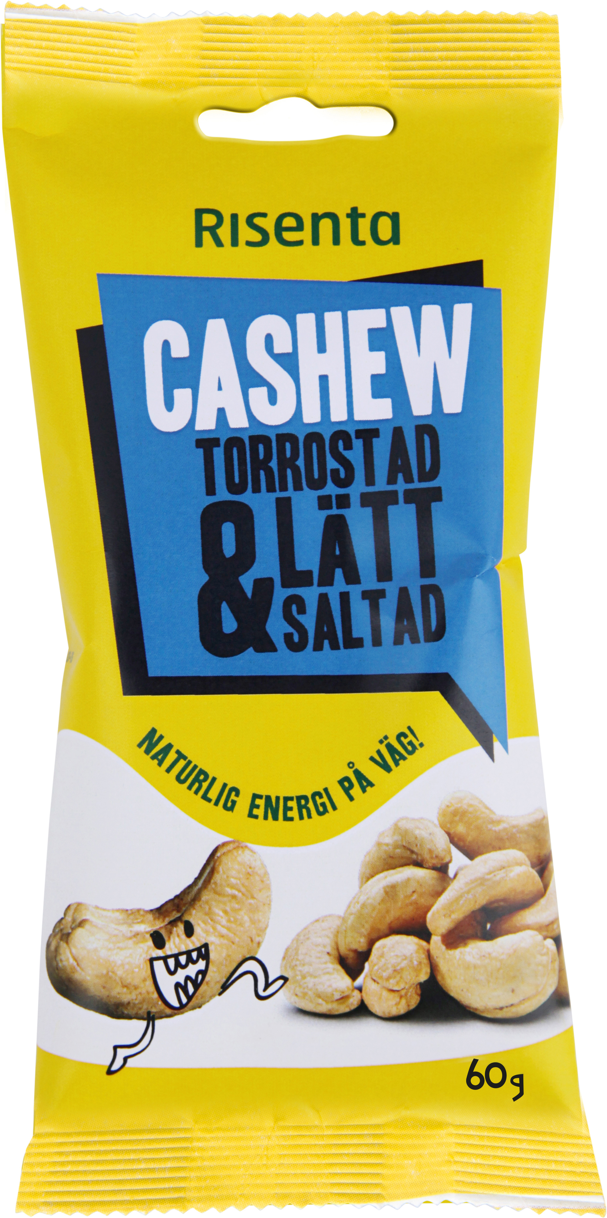 Risenta Cashew rostade salta 60 g