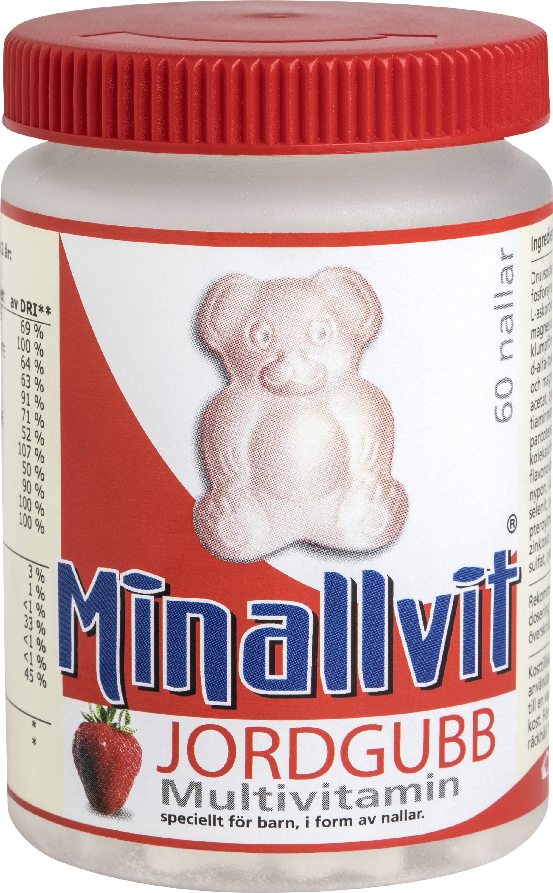 Minallvit Jordgubb Multivitamin 60 st