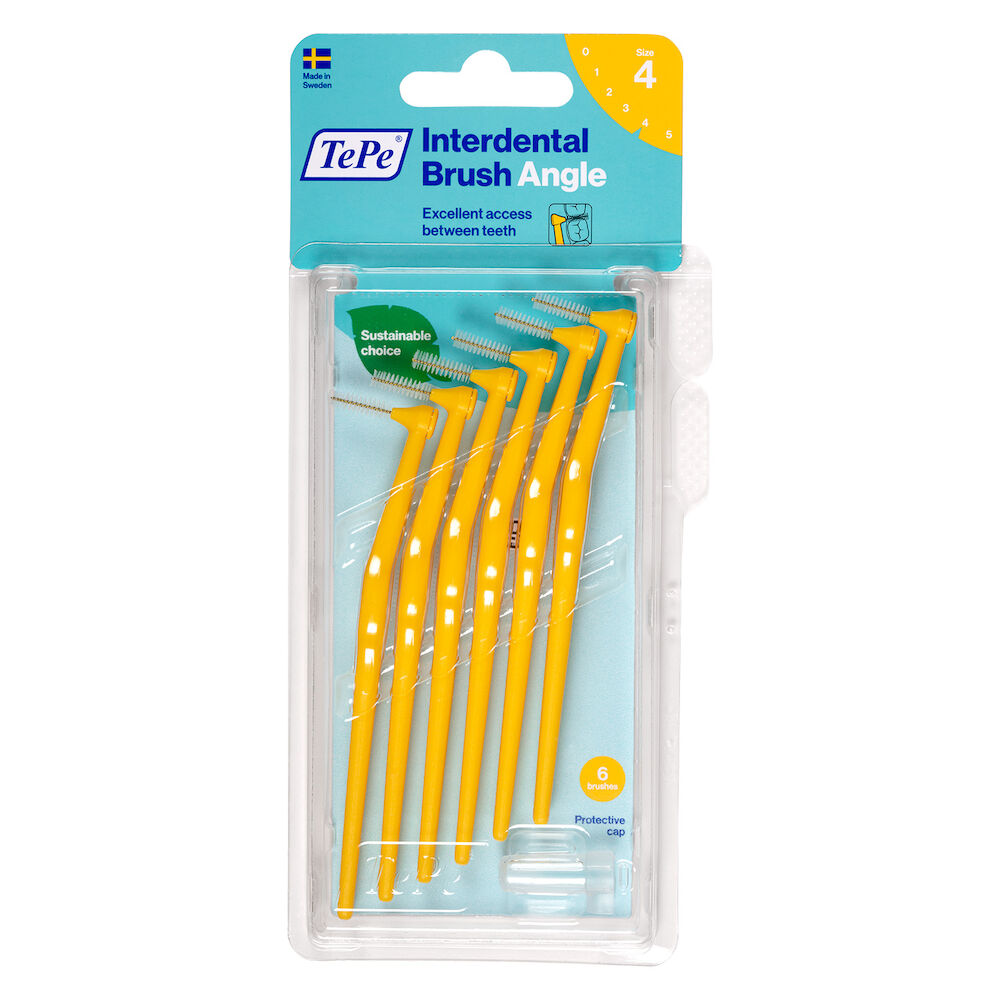 TePe Angle Vinklad Mellanrumsborste 0,7mm Gul 6-pack