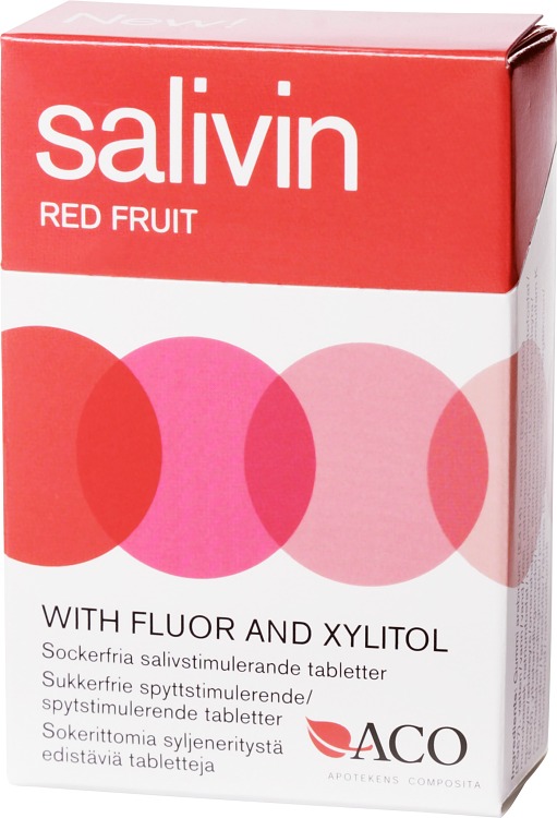 Salivin Red Fruit Sockerfri Salivstimulerande Sugtablett 200 g