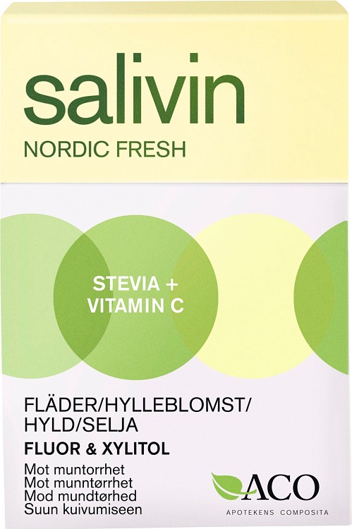 Salivin Fläder Sockerfri Sugtablett Salivstimulerande 50 g